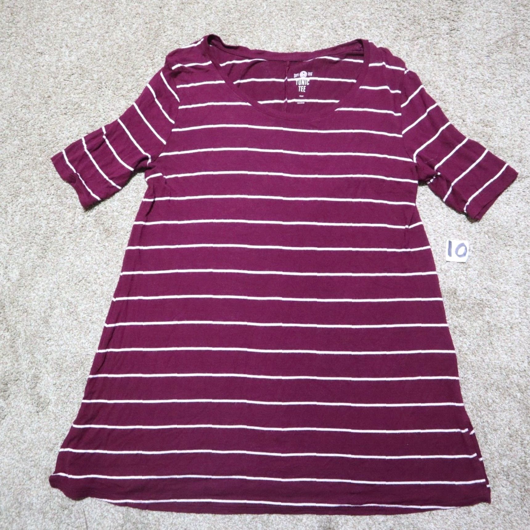 Vintage VINTAGE Authentic American Heritage Women's Tunic Shirt Long Sleeve S Purple Striped Casual Size S / US 4 / IT 40 - 2 Thumbnail