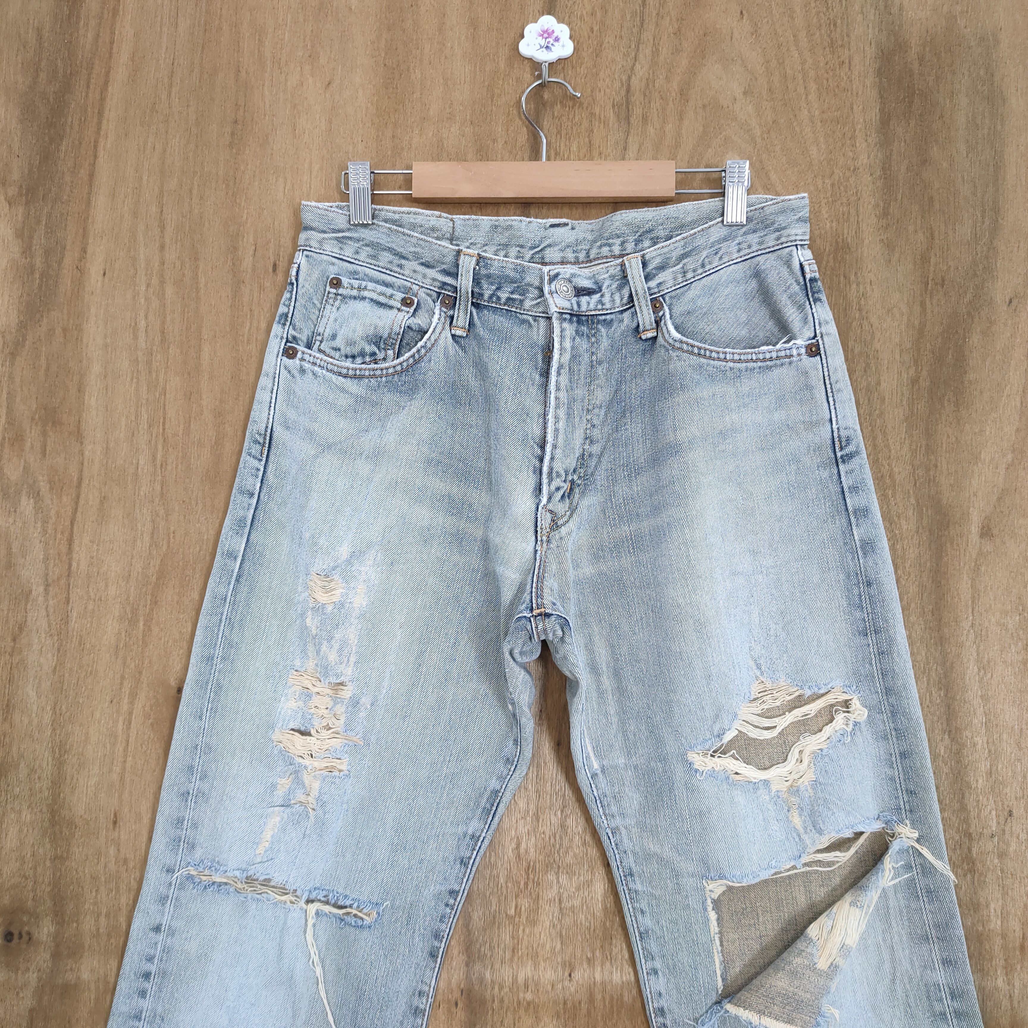 Edwin VINTAGE JAPANESE FADED DISTRESSED JEANS PANTS Size US 32 / EU 48 - 3 Thumbnail