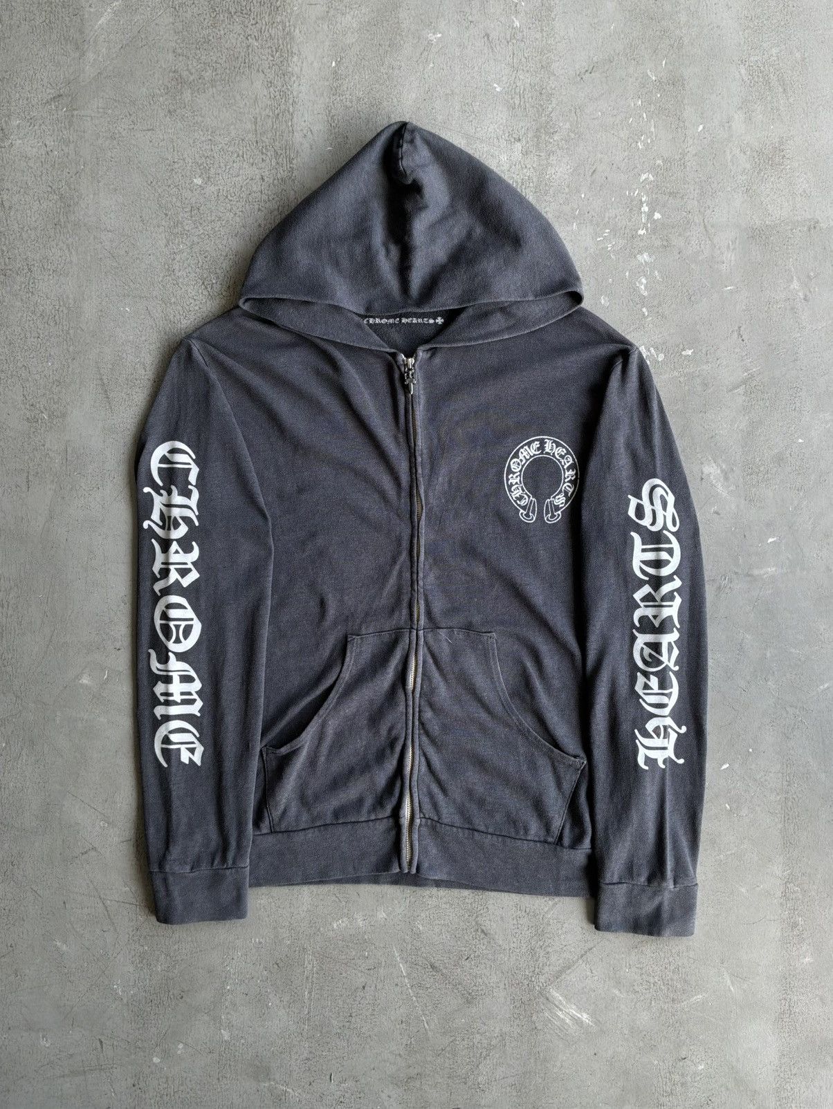 Chrome Hearts 2000s Chrome Hearts - T-Bar Script - Zip Hoodie Size US L / EU 52-54 / 3 - 2 Thumbnail