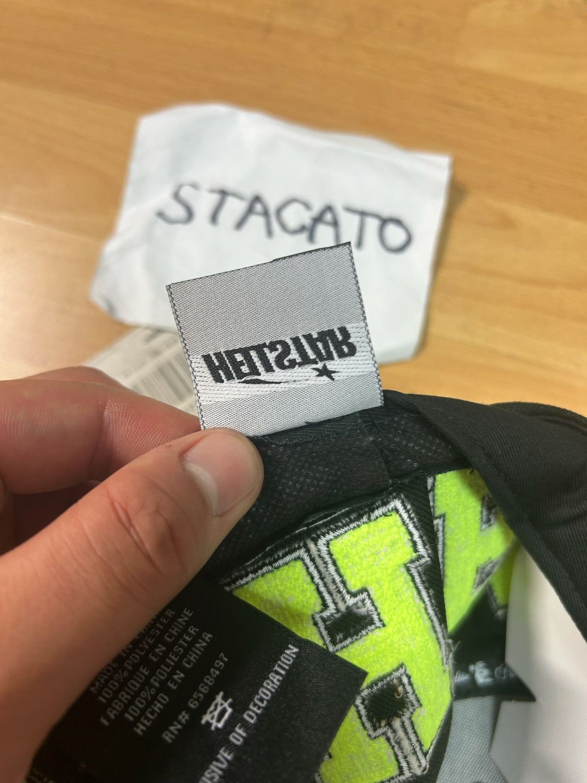 HELLSTAR Hellstar Fitted Hat Chenille Patch Black/Green size 7 1/4” Size ONE SIZE - 7 Thumbnail