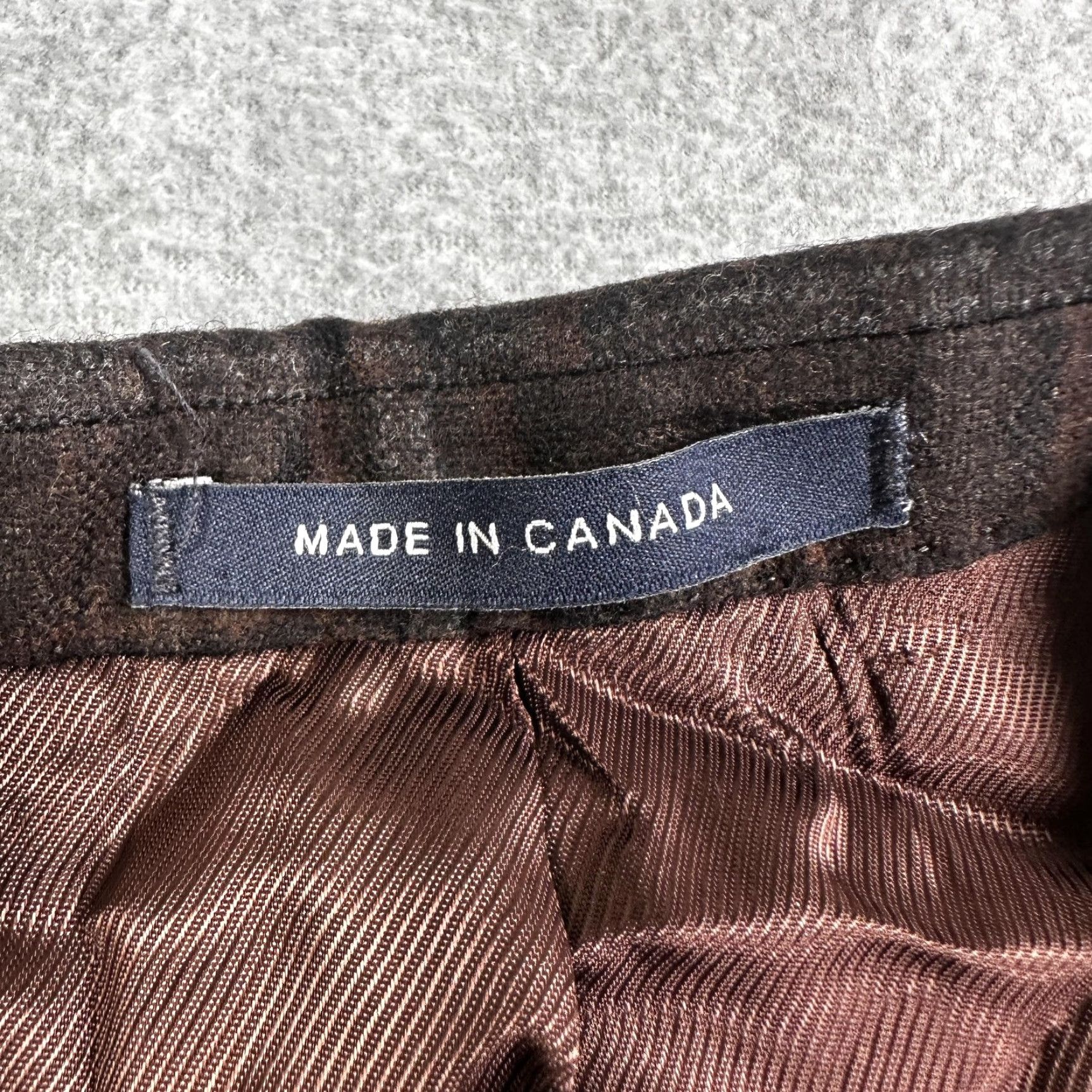 Cremieux Cremieux Blazer Sport Coat Mens 46L Brown Plaid Wool Loro Piana Canada Size 46R - 2 Thumbnail