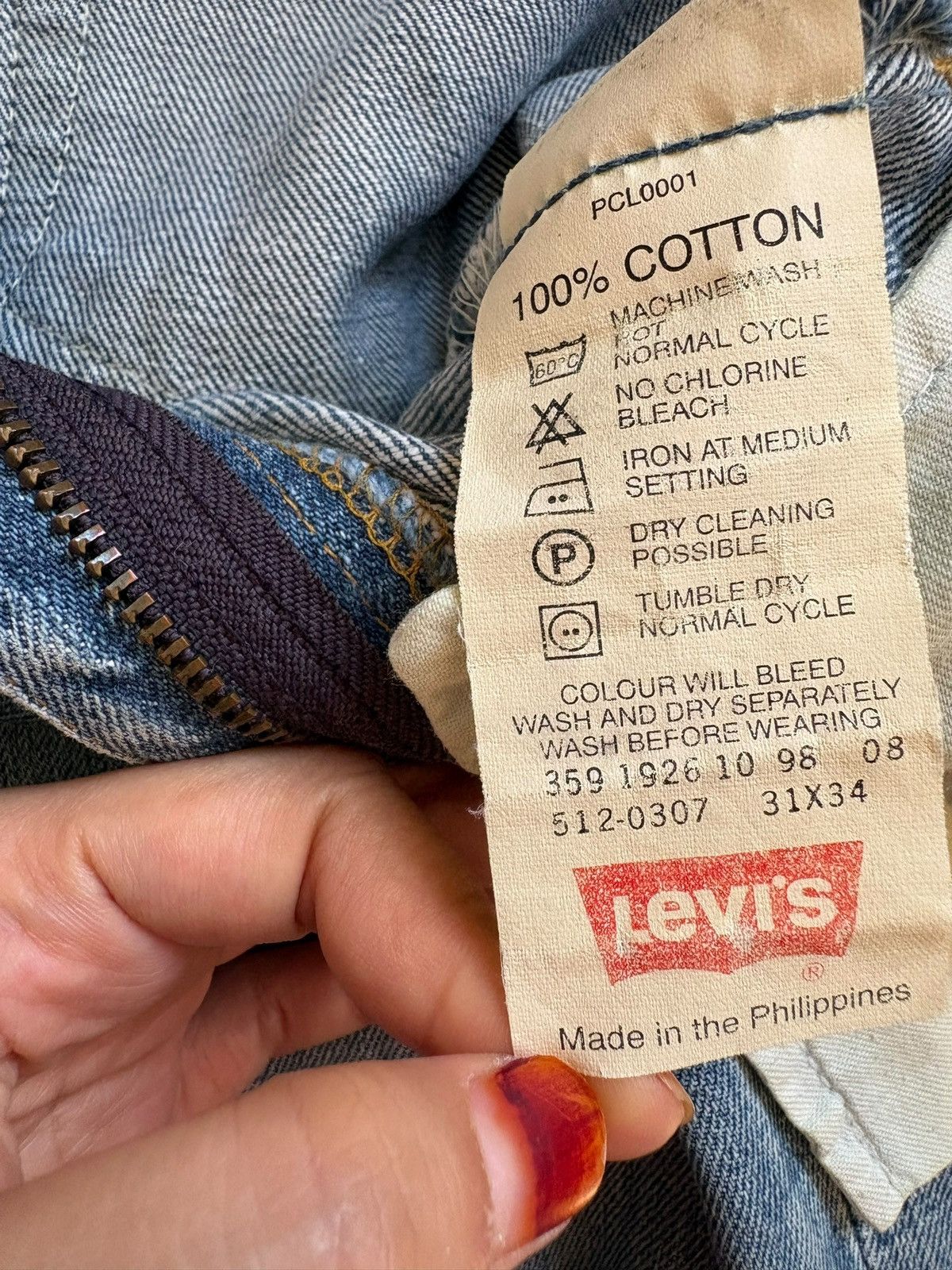 Levi's Vintage 90s Levis 512 Faded Wash Distressed Loose Baggy Jean Size US 30 / EU 46 - 11 Thumbnail