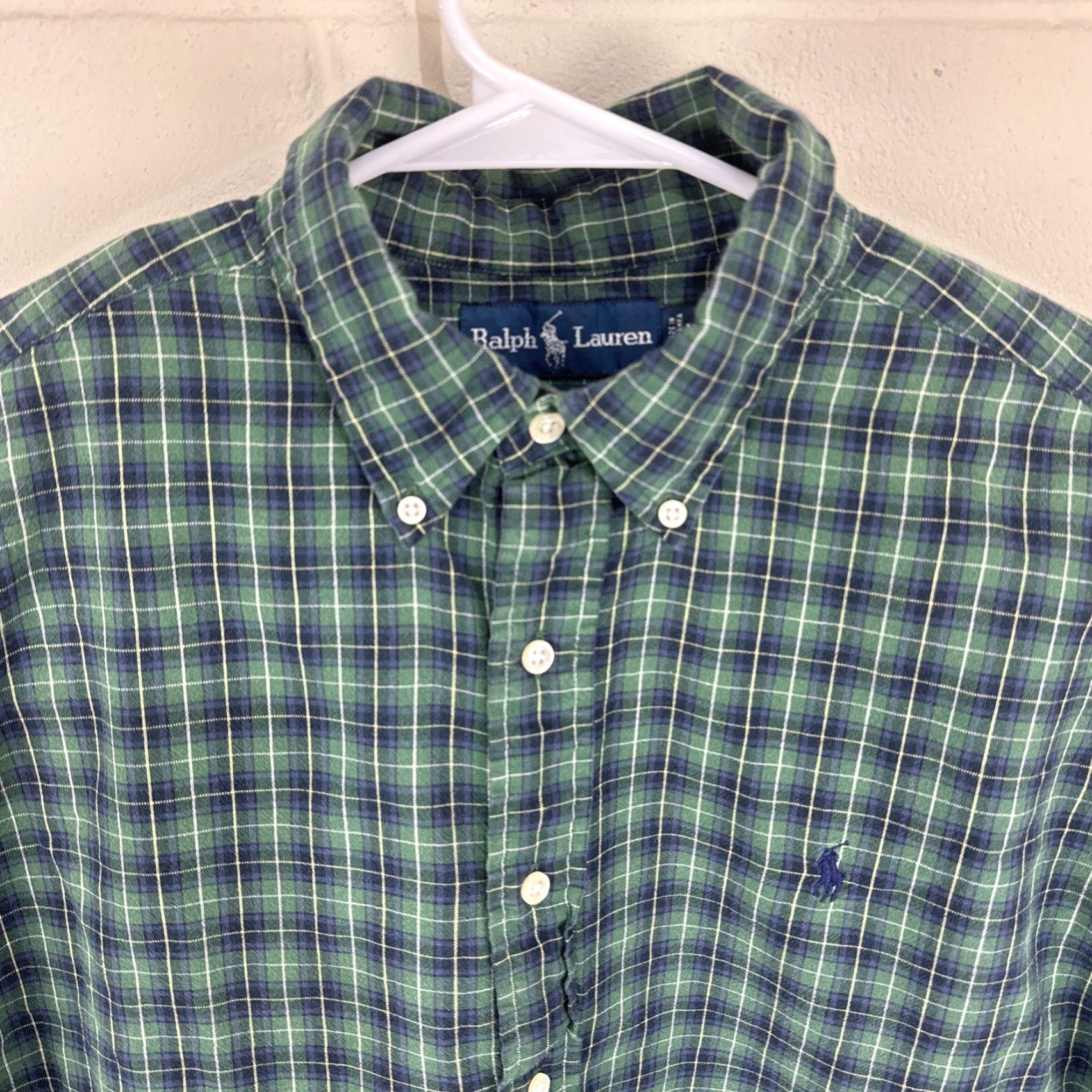 Polo Ralph Lauren VINTAGE Polo Ralph Lauren Mens Classic Fit Shirt XL Plaid Long Sleeve Button Size US XL / EU 56 / 4 - 3 Thumbnail