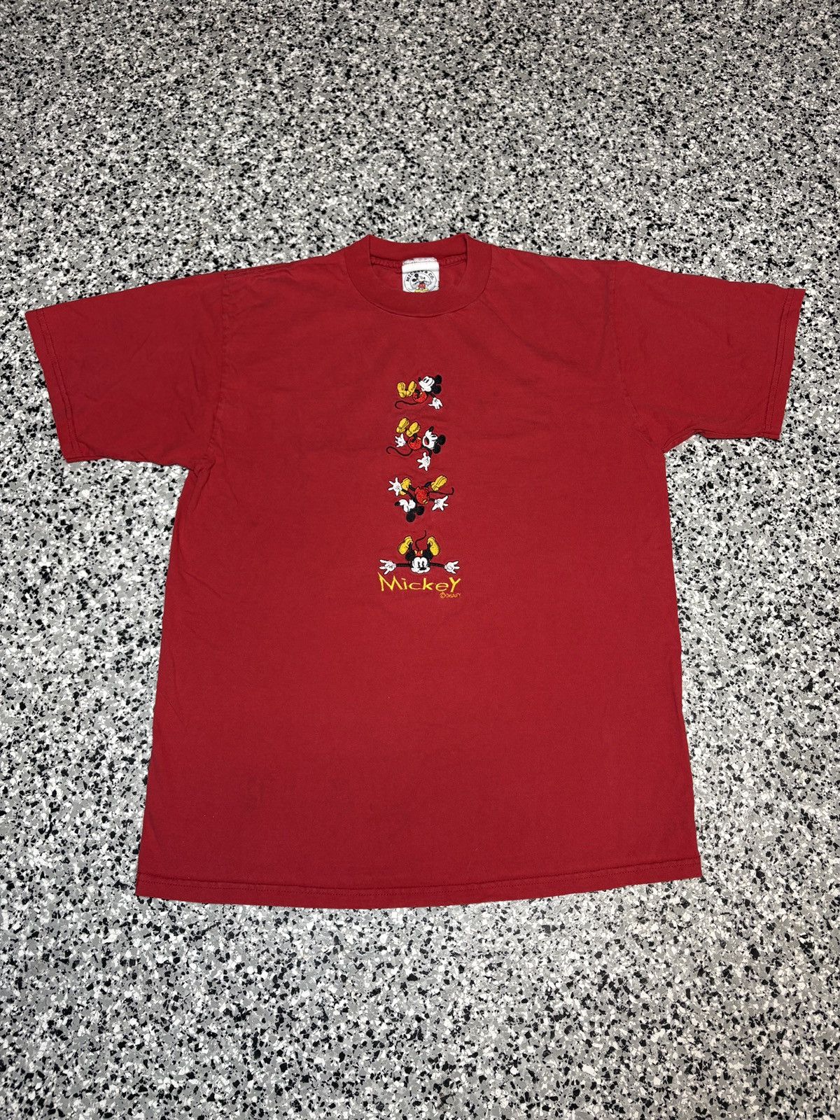 Disney Vintage 1990s Disney “Mickey Falling” T-Shirt Size L 0976 Size US XL / EU 56 / 4 - 1 Thumbnail