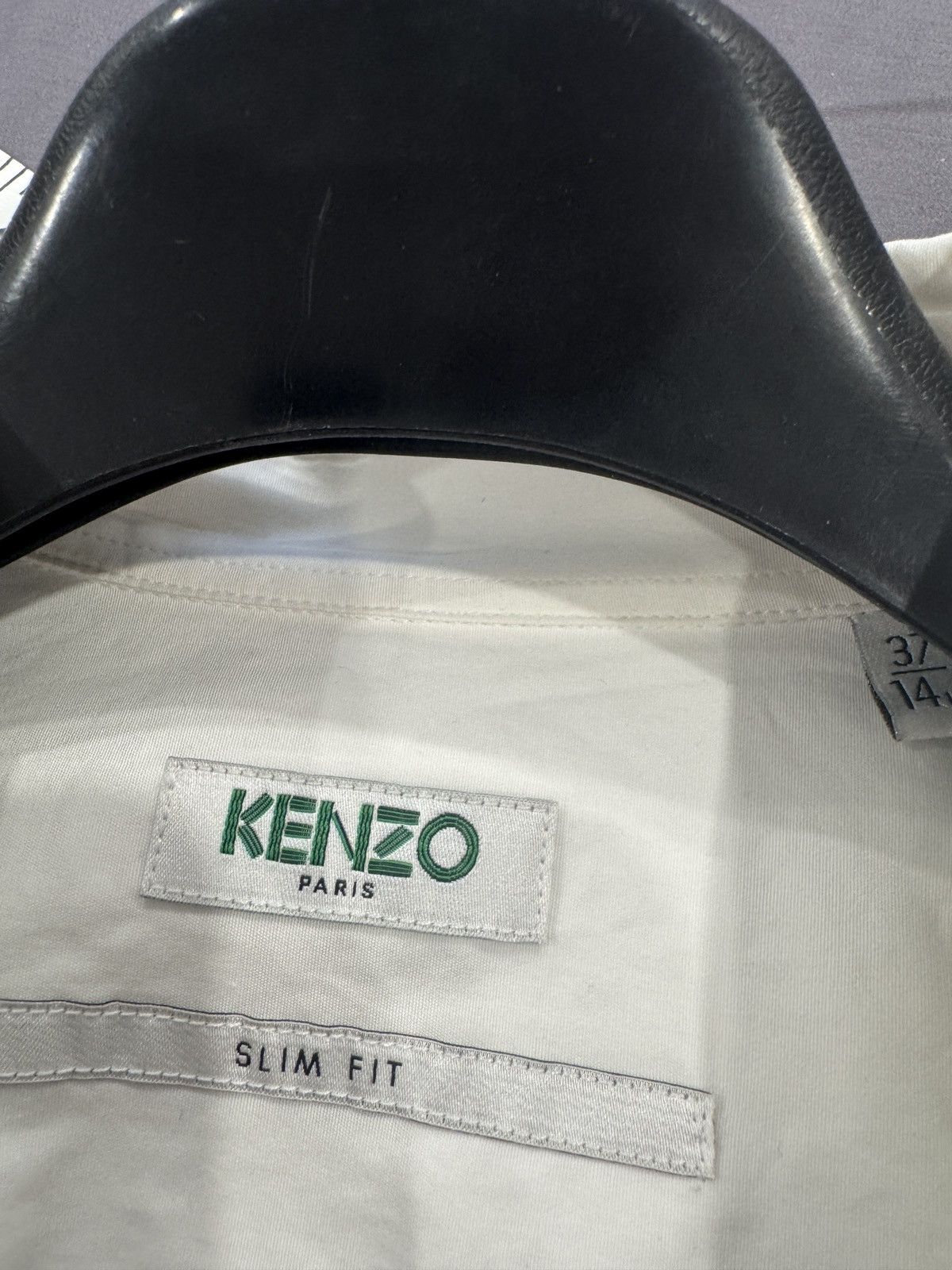 Kenzo KENZO Signature Logo Long Sleeve Shirt White Size US XXS / EU 40 - 2 Thumbnail