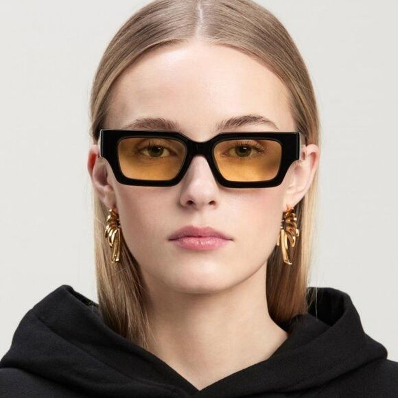 Palm Angels Palm Angels PERI086 HYDE 0921 Sunglasses Grey Rectangle Size ONE SIZE - 2 Thumbnail