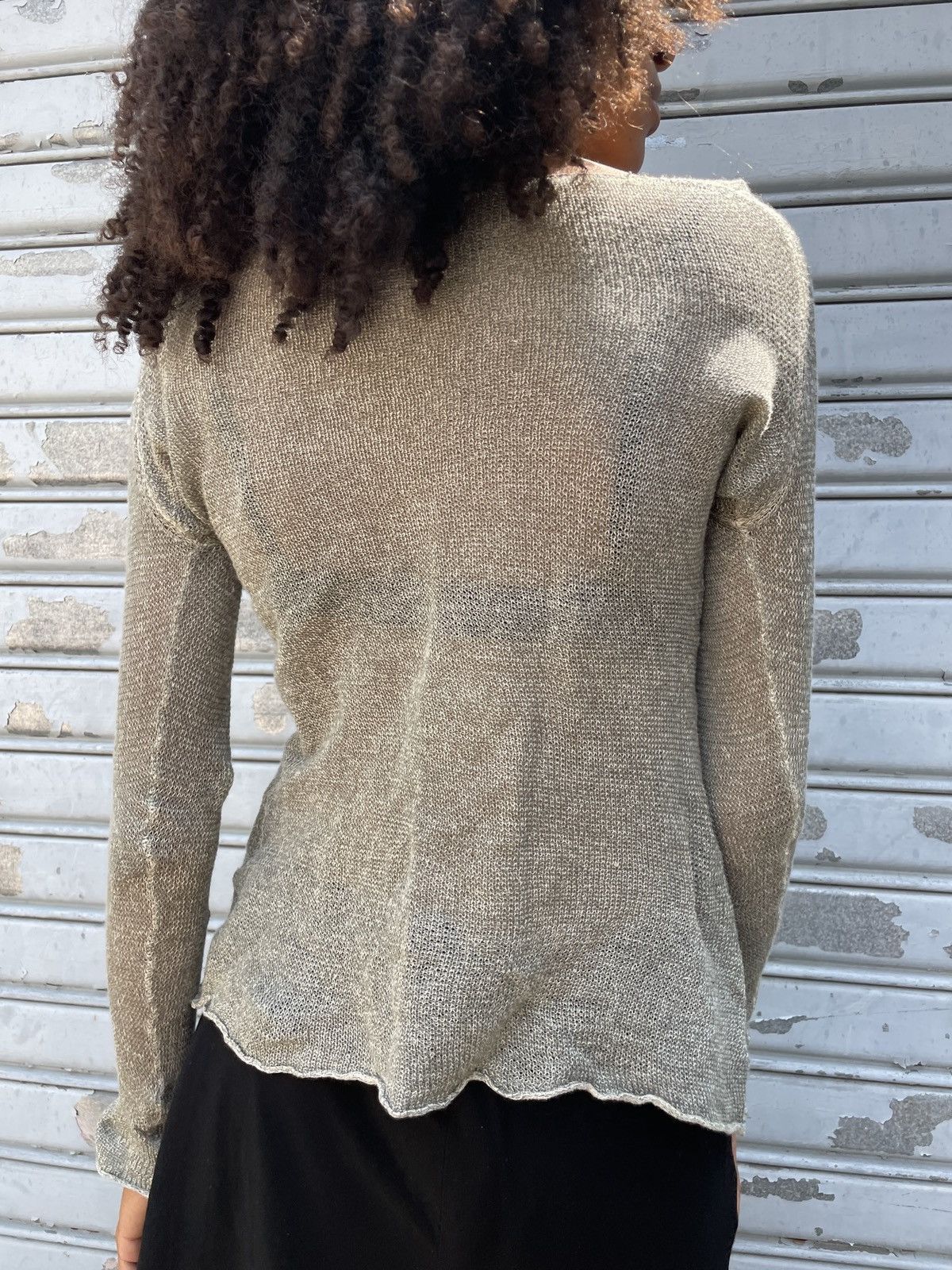 10sei0otto 10seiOotto Mesh-Knit Wool L/S Sample Shirt Size S / US 4 / IT 40 - 4 Thumbnail