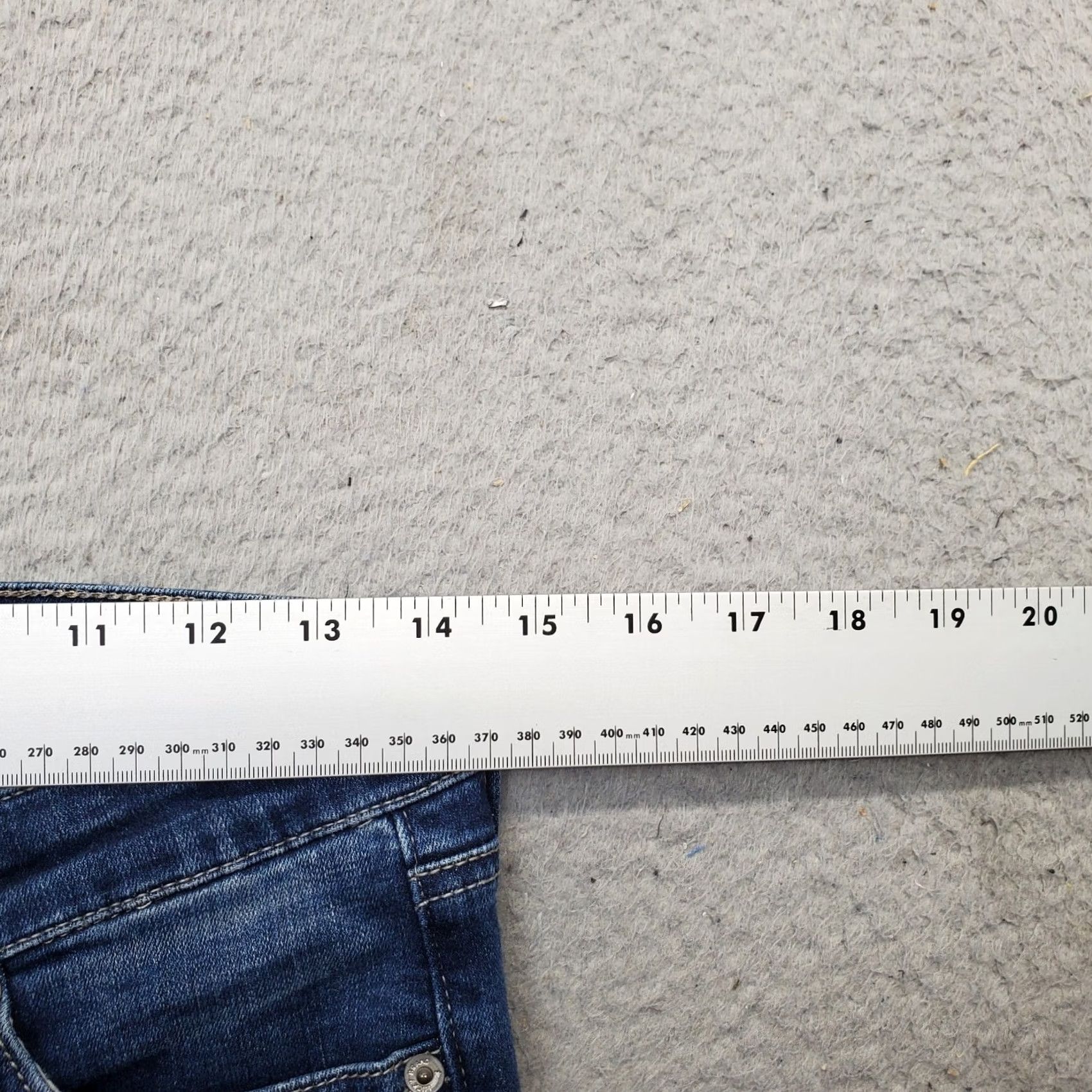 Lucky Brand Lucky Brand Ava Skinny Jeans Womens Size 6 Navy Denim 26" Inseam Regular Fit Frayed Hem 14.5" Waist Across Waxed Whiskered Denim Size 28" / US 6 / IT 42 - 5 Thumbnail