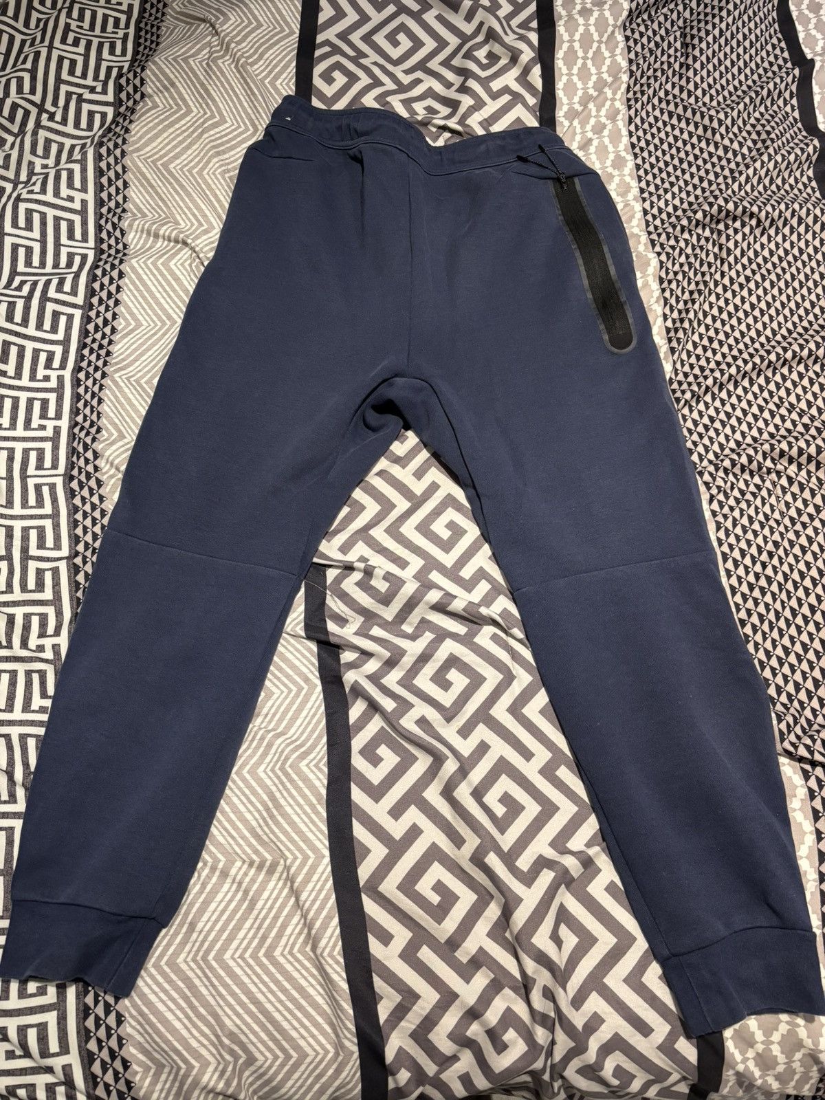Nike Navy Blue Nike Tech Fleece pants 3rd Generation Size US 32 / EU 48 - 4 Thumbnail