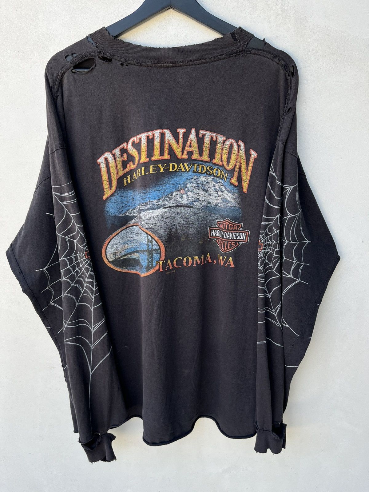 Harley Davidson Vintage Faded Harley Davidson Spider Longsleeve Size XL Size US XL / EU 56 / 4 - 5 Thumbnail