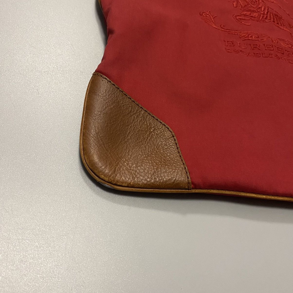 Burberry Burberry Red Leather Stowell Roll Up Tote Bag Shopper Size ONE SIZE - 4 Thumbnail