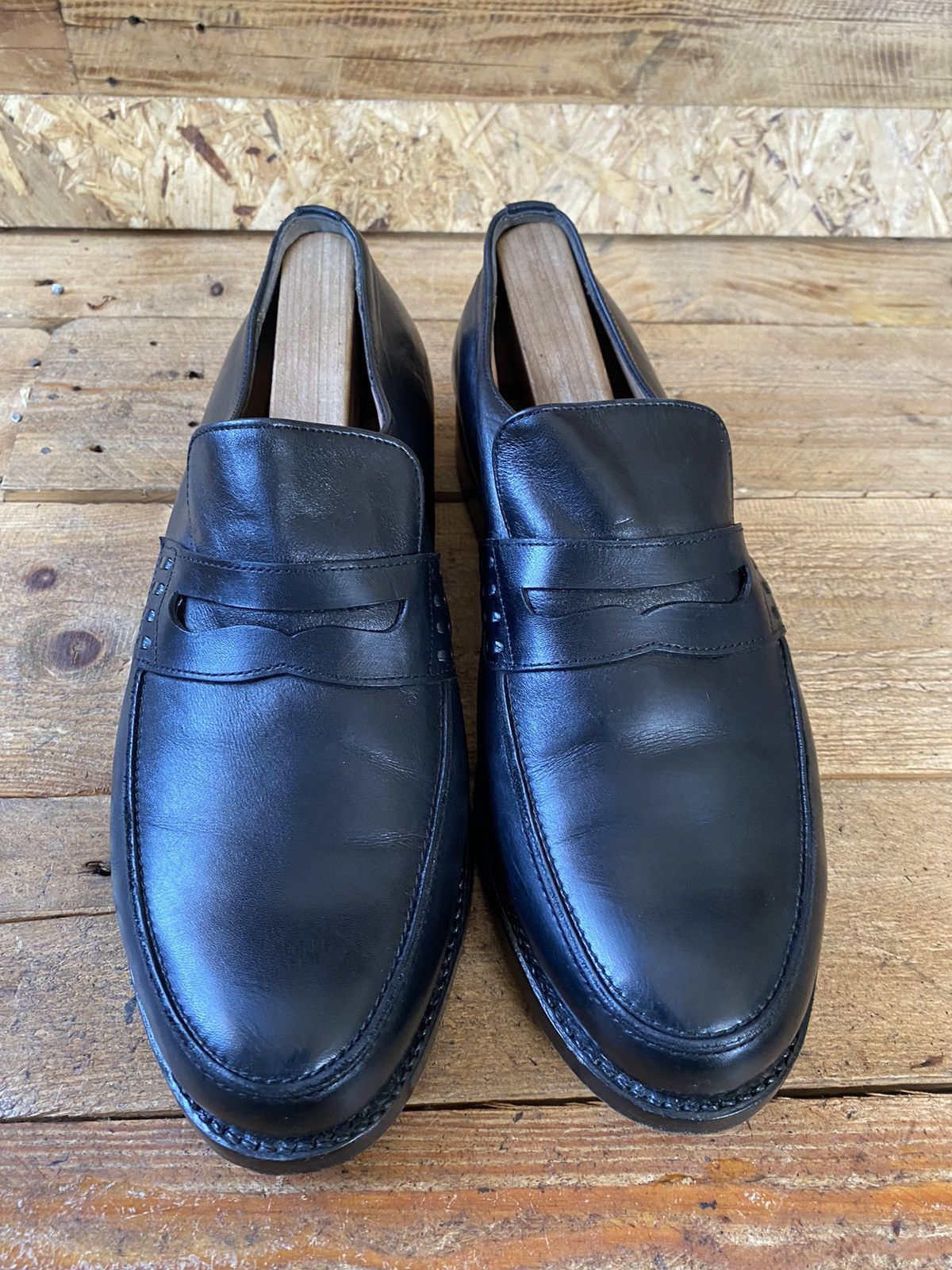 Heinrich Dinkelacker Heinrich dinckelacker black leather penny loafers sz uk 8.5 Size US 9.5 / EU 42-43 - 1 Thumbnail