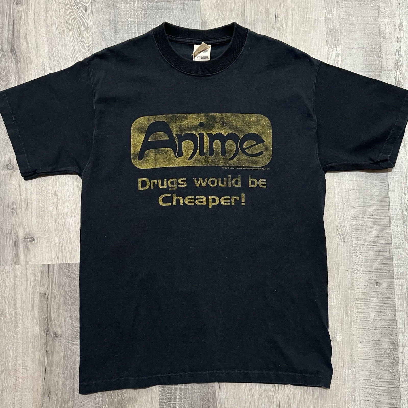 Fruit Of The Loom VTG Anime Drugs Would Be Cheaper Y2K Black T Shirt 2002 M Size US M / EU 48-50 / 2 - 1 Thumbnail