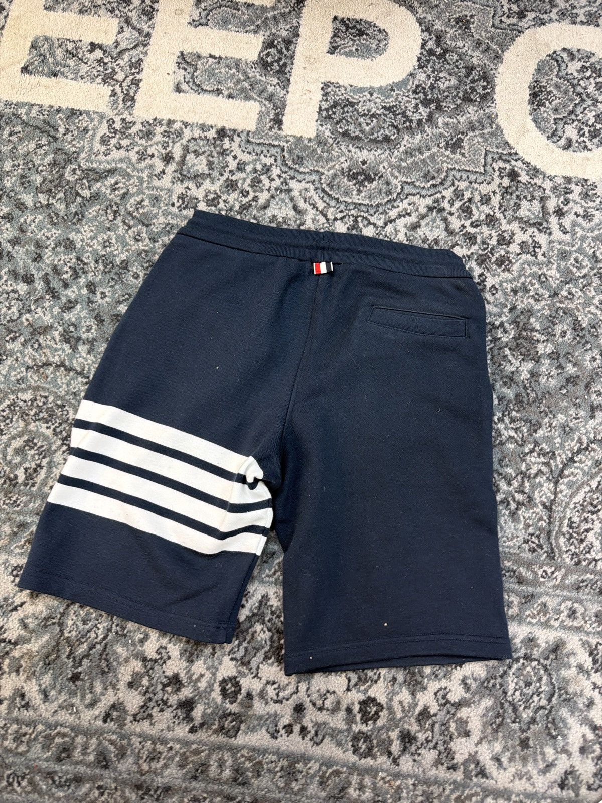 Thom Browne Thom Browne classic logo sweat shorts navy Size US 28 / EU 44 - 2 Thumbnail