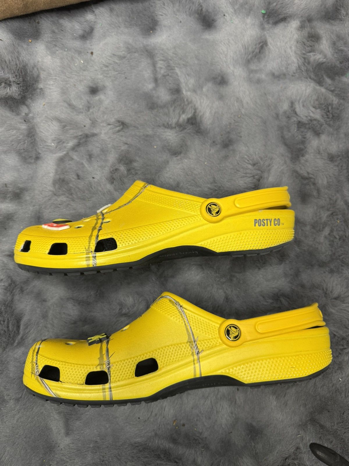 Crocs Crocs X Post Malone “Barbed Wire “ Croc Size US 15 / EU 48 - 4 Thumbnail