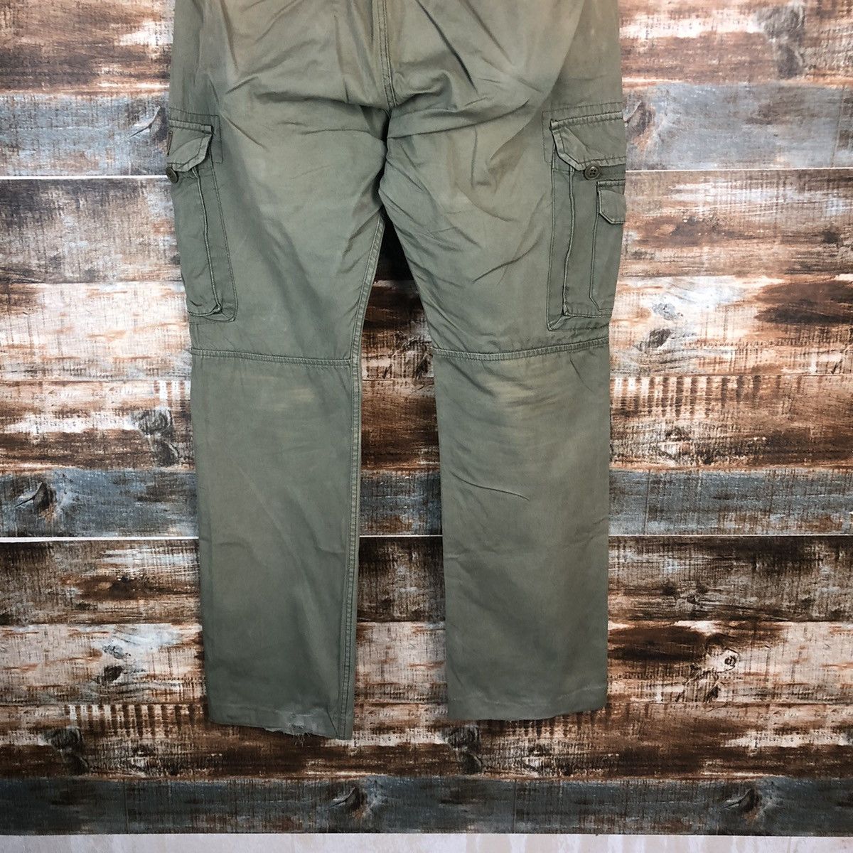 Alpha Industries × Japanese Brand DL Alpha Industries Green Cargo Multipocket Pants #C1231 Size US 31 - 17 Thumbnail