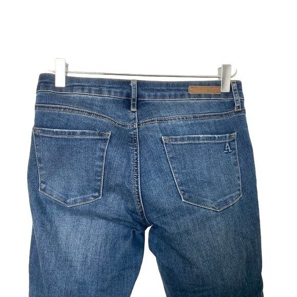 Other Articles Of Society Suzy Cropped Jeans Medium Blue Distresse Size 26" / US 2 / IT 38 - 2 Thumbnail