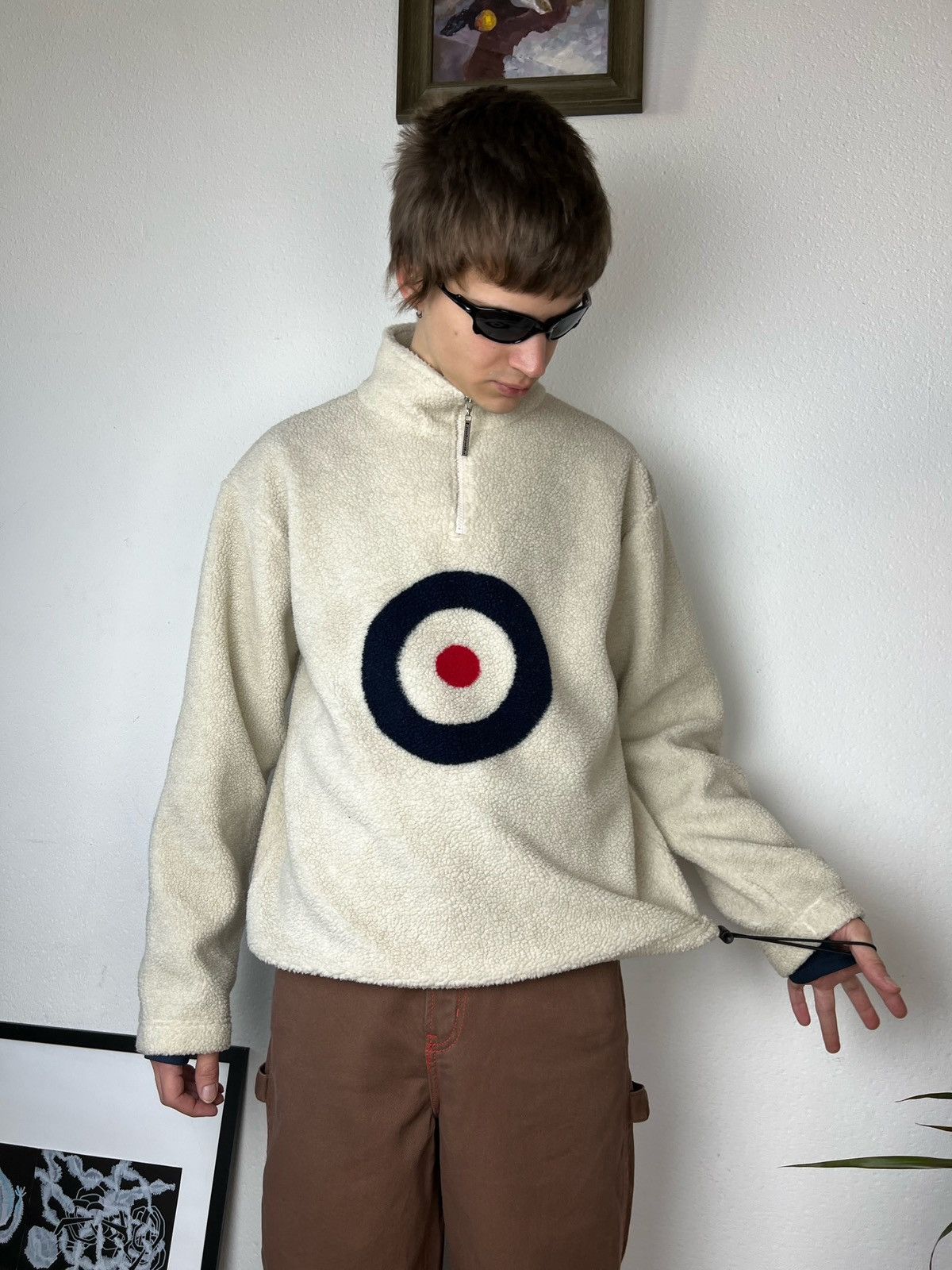 JNCO × Japanese Brand Lambretta vintage Baggy fleece Big logo Drill Streetwear Y2K Size US L / EU 52-54 / 3 - 3 Thumbnail