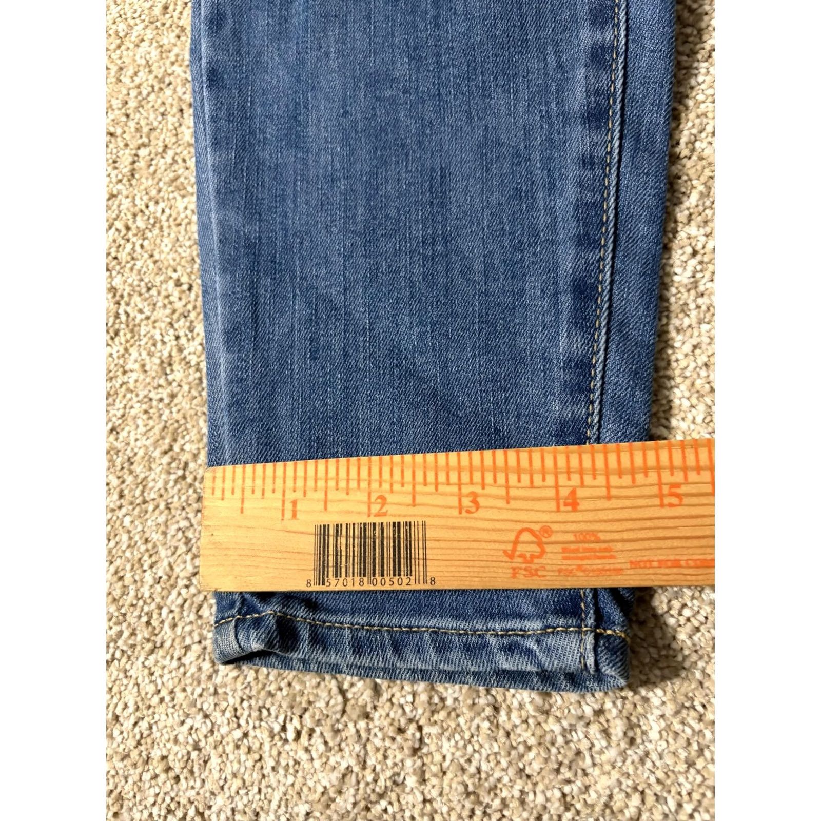 Vintage Signature Levi Strauss Jeans Womens 32 Blue Mid Rise Skinny Denim 32x28 Size 24" / US 00 / IT 34 - 3 Thumbnail