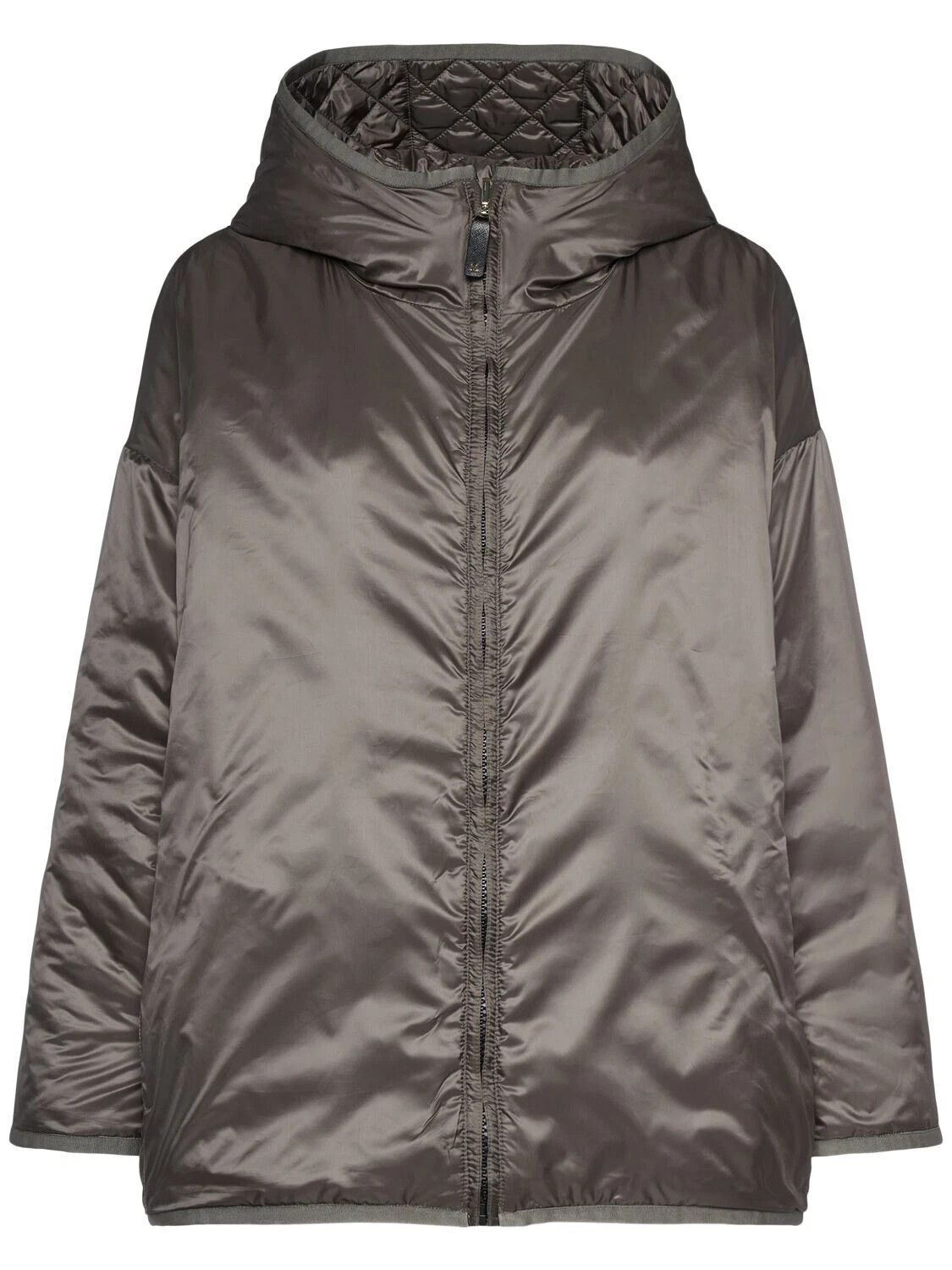 Max Mara MAX MARA Leo Dark Grey Reversible Canvas Down Jacket Size L / US 10 / IT 46 - 2 Thumbnail