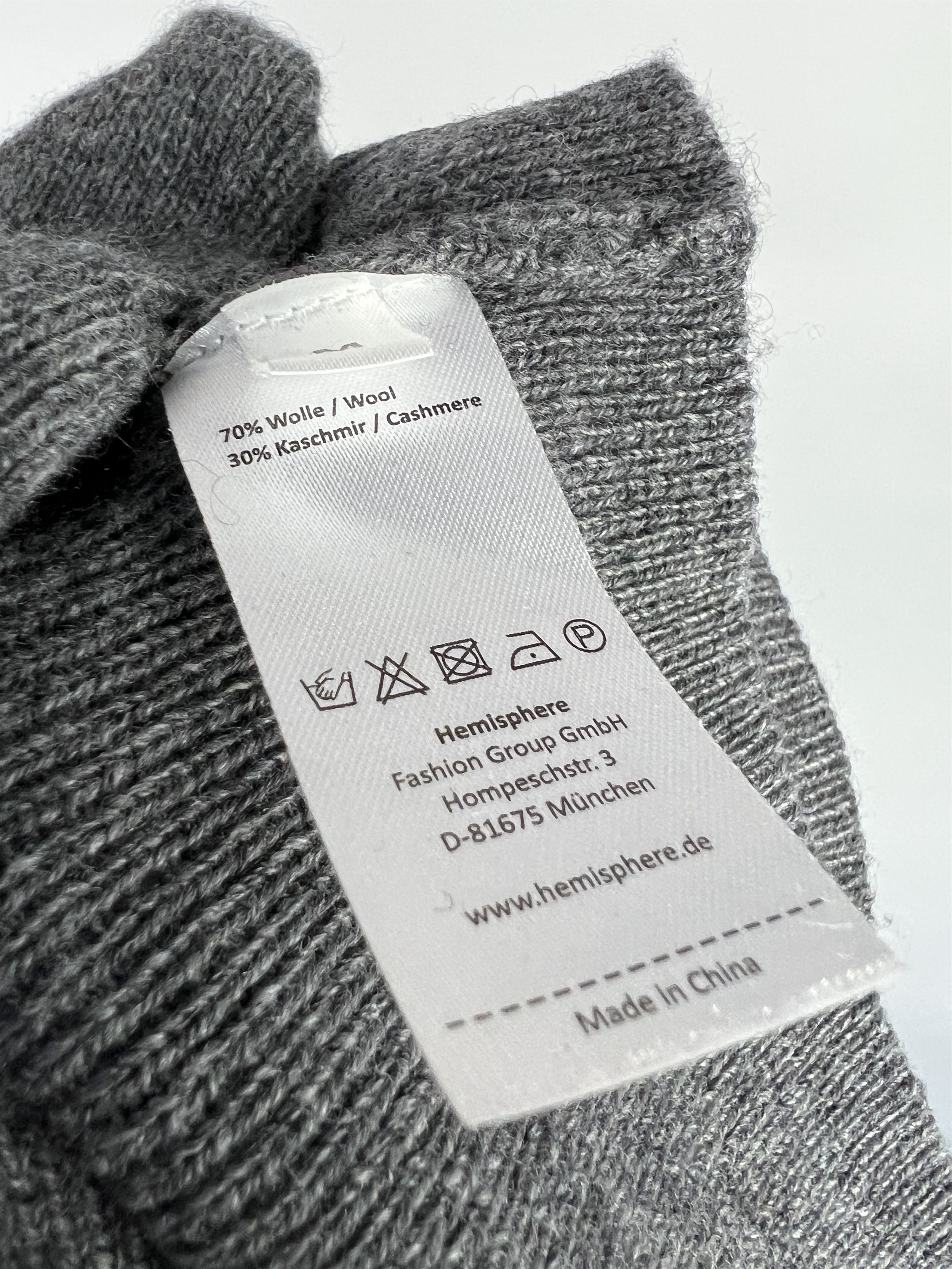 Designer Hemisphere Women's Gray Wool Cashmere Knit Top Size M Size M / US 6-8 / IT 42-44 - 10 Thumbnail