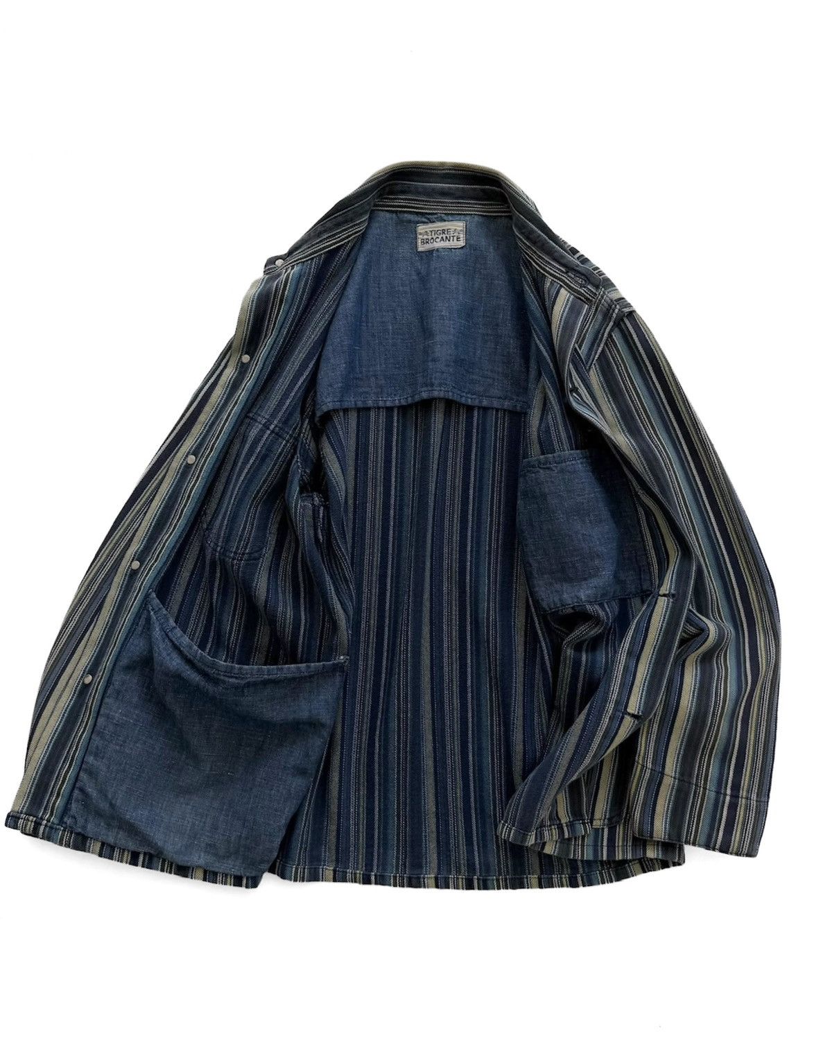 TIGRE BROCANTE TIGRE BROCANTE CHORE WORKWEAR STRIPE JACKET Size US M / EU 48-50 / 2 - 3 Thumbnail