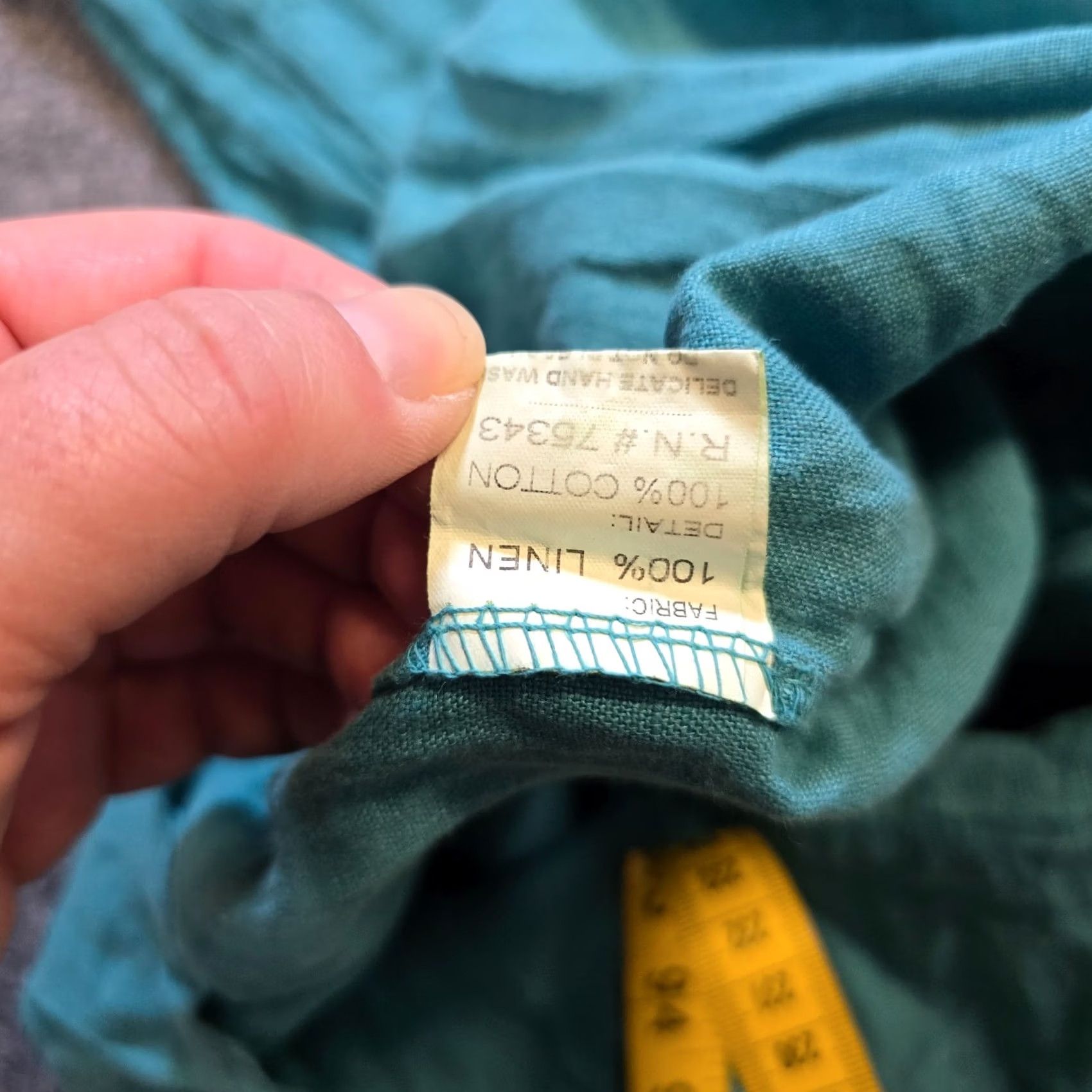 Vintage Bellambra Top Womens Size Small Green Linen Short Sleeve Casual Basic Shirt Size S / US 4 / IT 40 - 7 Thumbnail