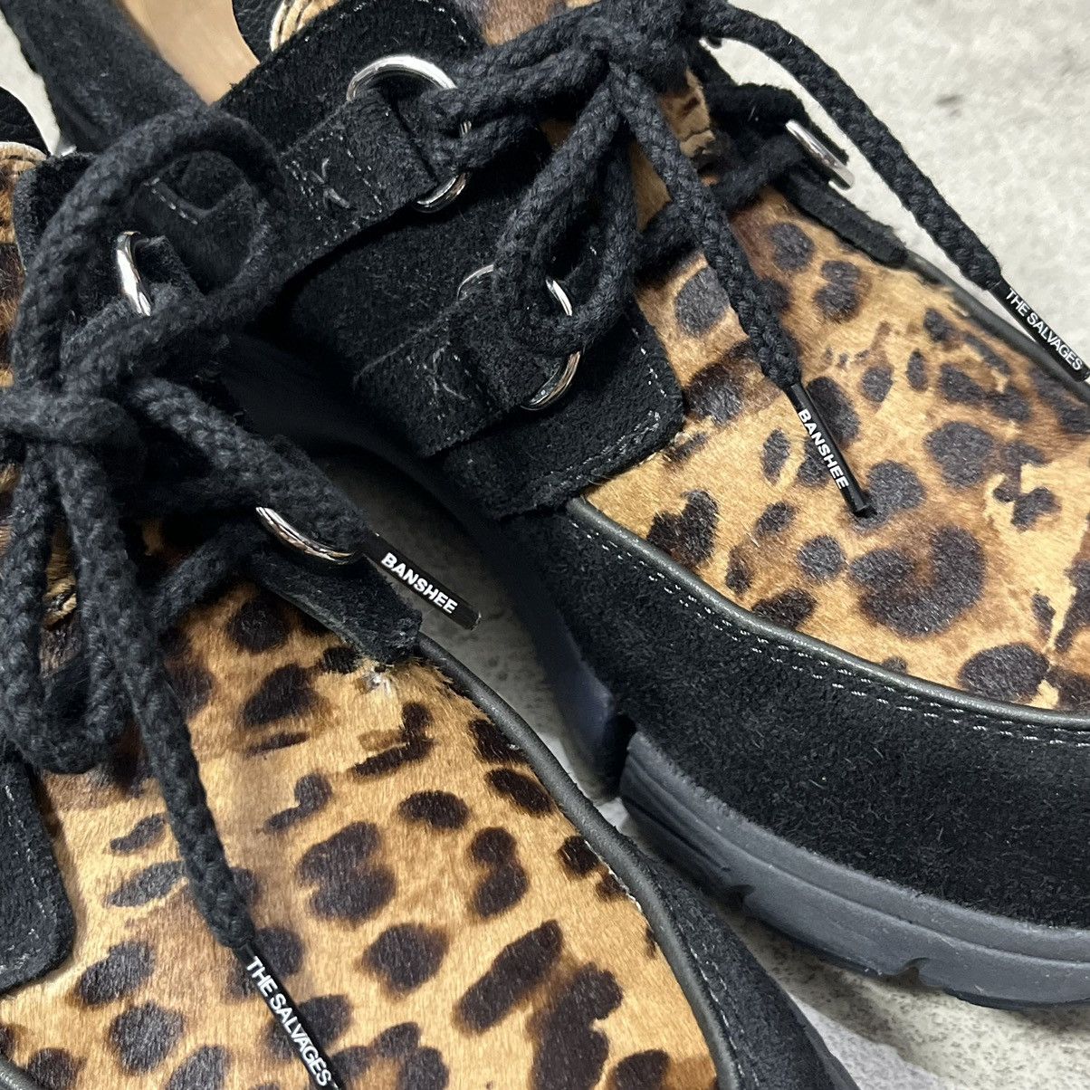 The Salvages The Salvages BANSHEE Leopard Pony Hair Creeper Vibram Size US 10 / EU 43 - 8 Thumbnail