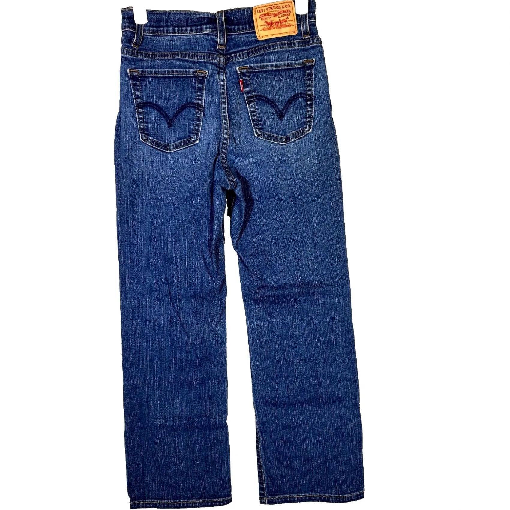 Levi's Levi’s 512 Jeans Women’s 4M Blue Denim Mid Rise Straight Slimming Jeans Size 27" / US 4 / IT 40 - 2 Thumbnail