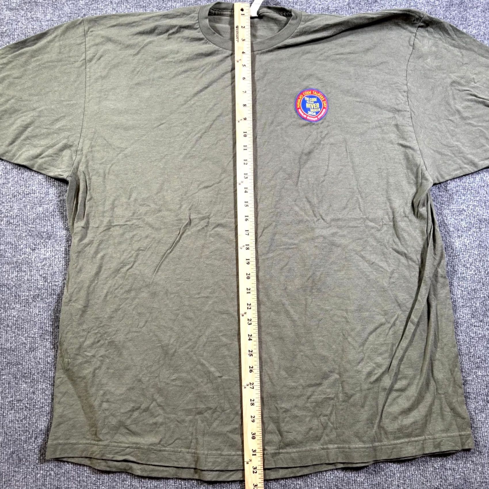 Tultex VINTAGE Tultex 202 T-Shirt Men’s 3XL Green Navajo Code Talkers Day Casual Outdoor Shirt Mens Short Sleeve Cotton Navyjo Code Talkers Day Size US XXL / EU 58 / 5 - 3 Thumbnail