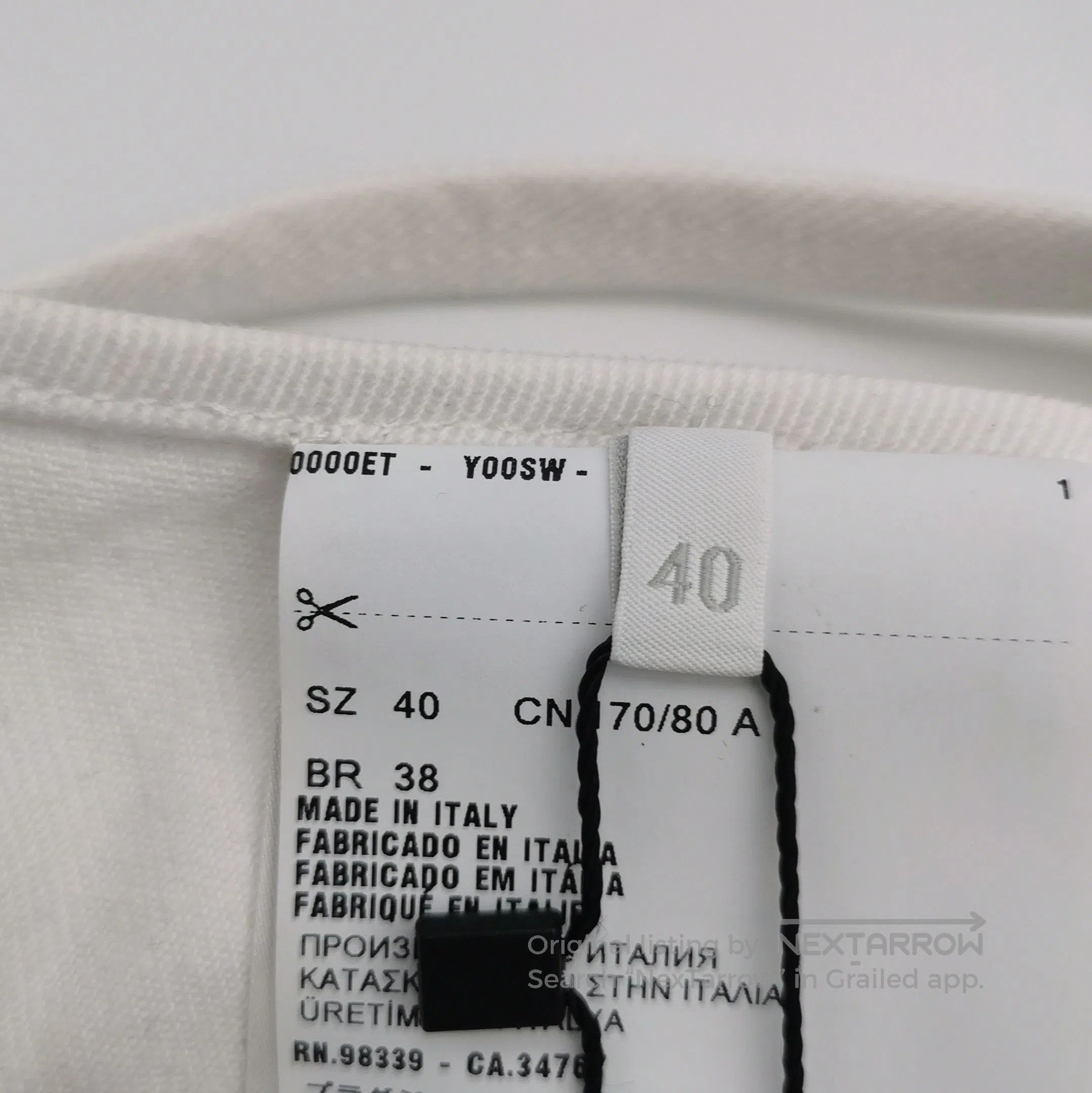 Prada Prada Cotton Triangle Logo Bralette in White . Size S / US 4 / IT 40 - 4 Thumbnail