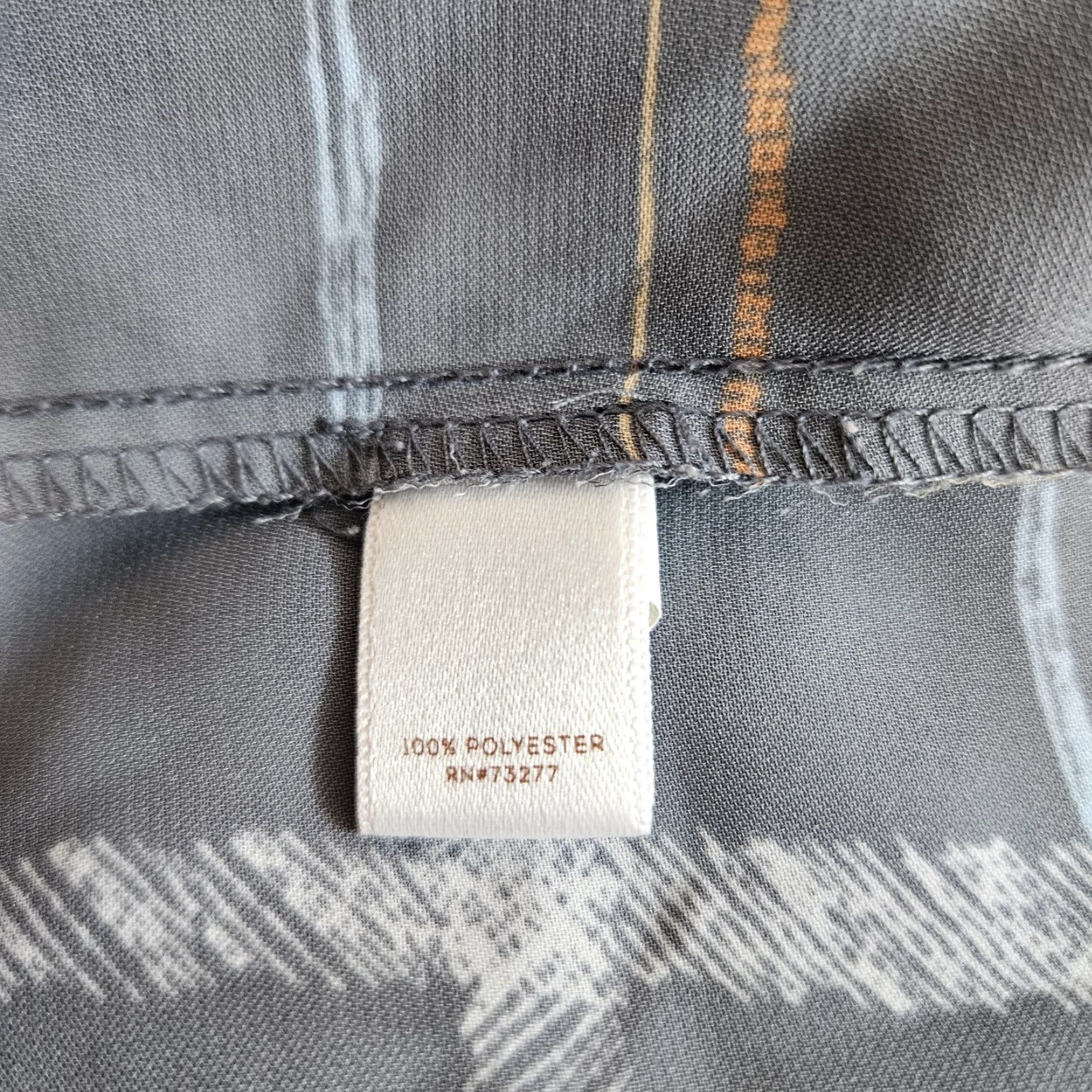 Vintage LC Lauren Conrad Womens Top Blouse XL Gray Orange Plaid Tie Back Shirt Ladies Large Size XL / US 12-14 / IT 48-50 - 4 Thumbnail