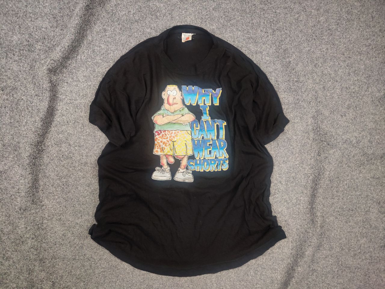 Vintage Vintage Why I Can’t Wear Shorts Funny T Shirt humour USA Tee Size US XL / EU 56 / 4 - 1 Thumbnail