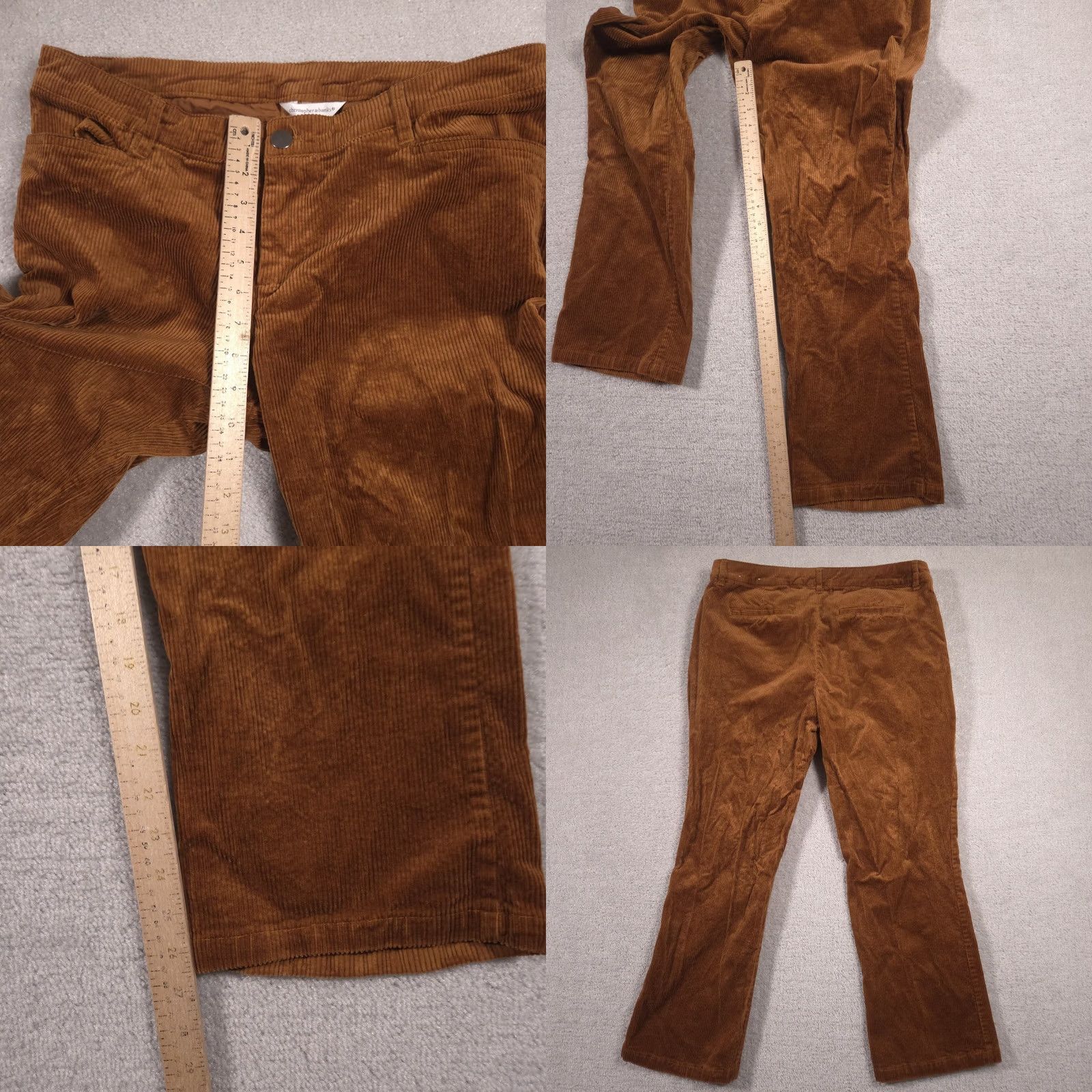 Vintage VINTAGE? No. Christopher & Banks Pants Womens 12P Brown Corduroy Straight Leg Khaki Casual Size 34" / US 12 / IT 48 - 8 Thumbnail