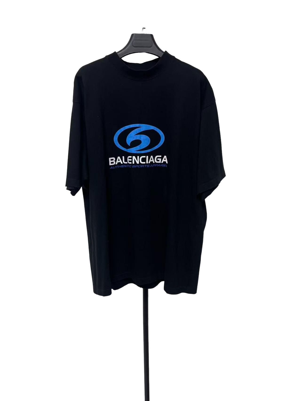 Balenciaga Balenciaga Blue Logo Graphic T-Shirt Size M Size US M / EU 48-50 / 2 - 1 Thumbnail