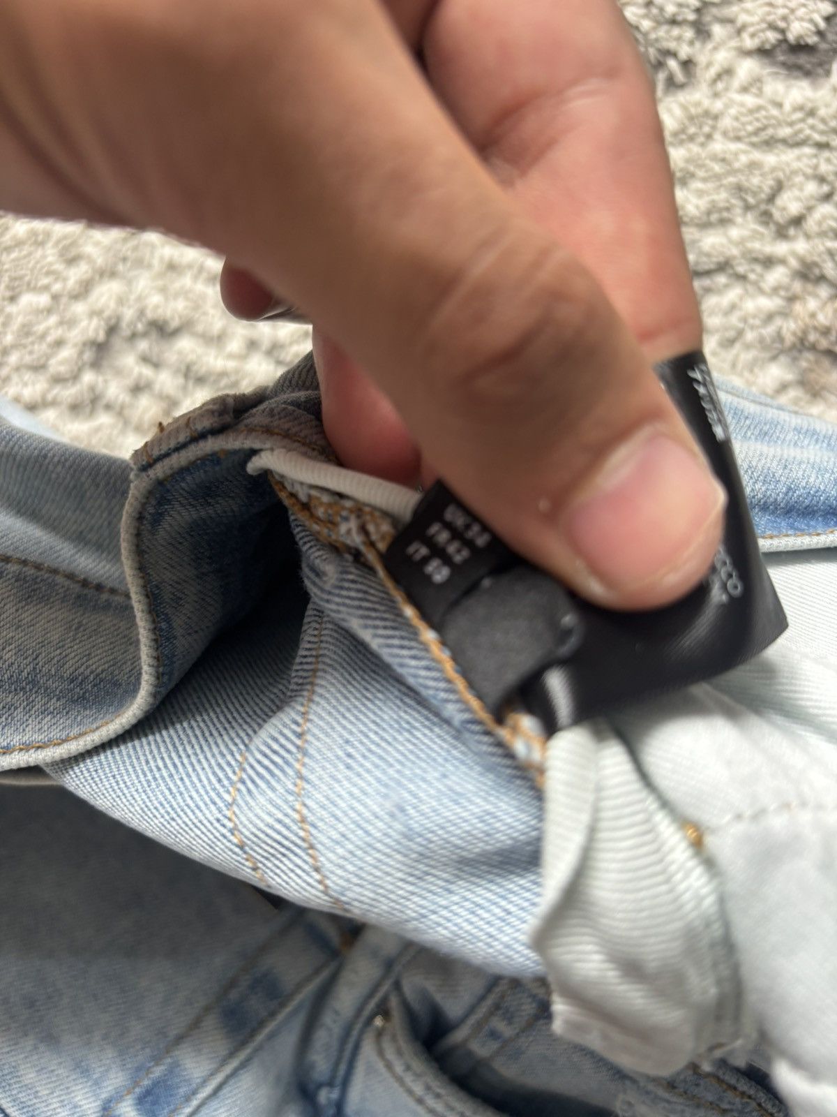 Amiri Amiri MX1 “Black Leather Patch” Jeans – Size 34 Size US 34 / EU 50 - 7 Thumbnail