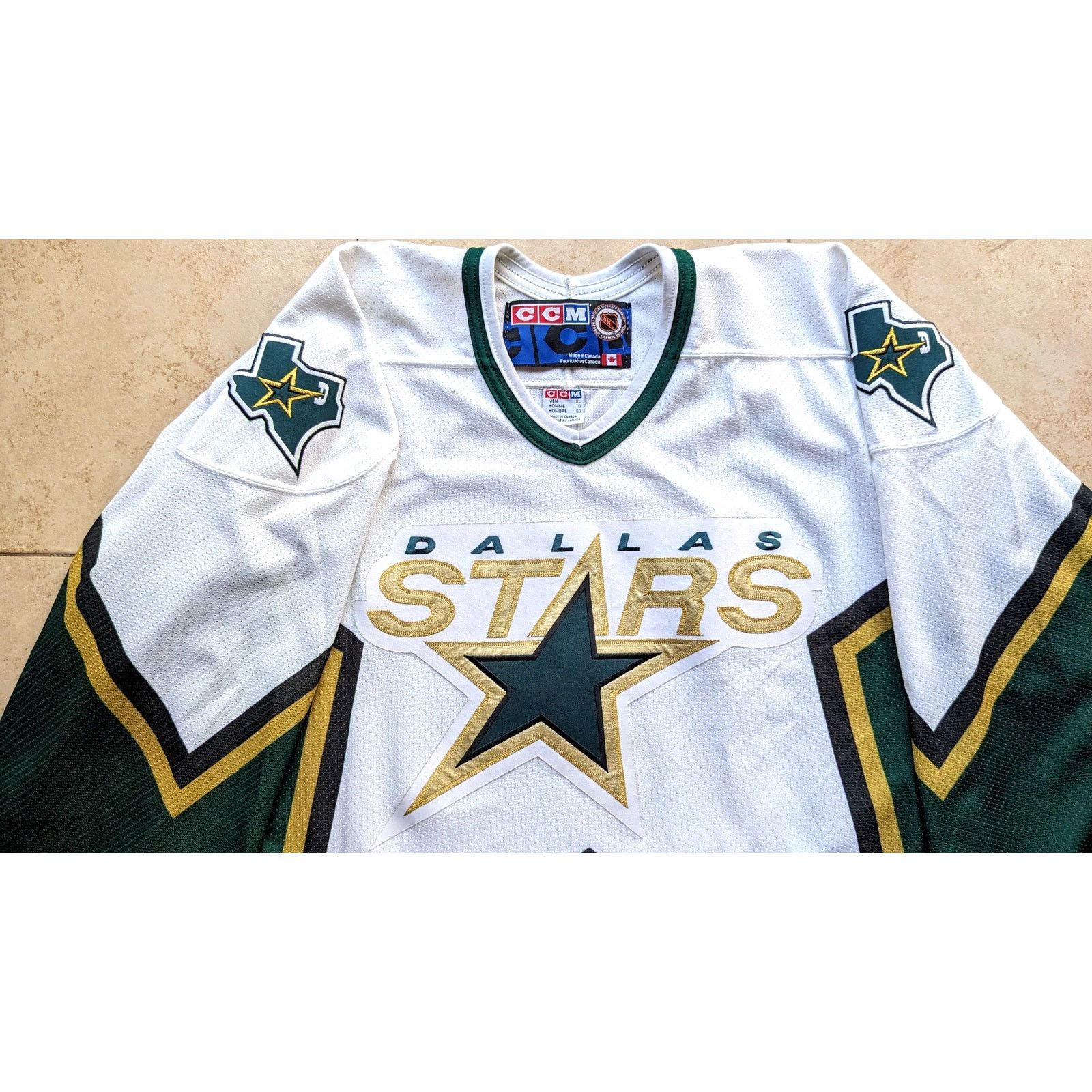 image of Dallas Stars 1999-2007 Ccm White Jersey XL Nhl Hockey Vtg, Men's