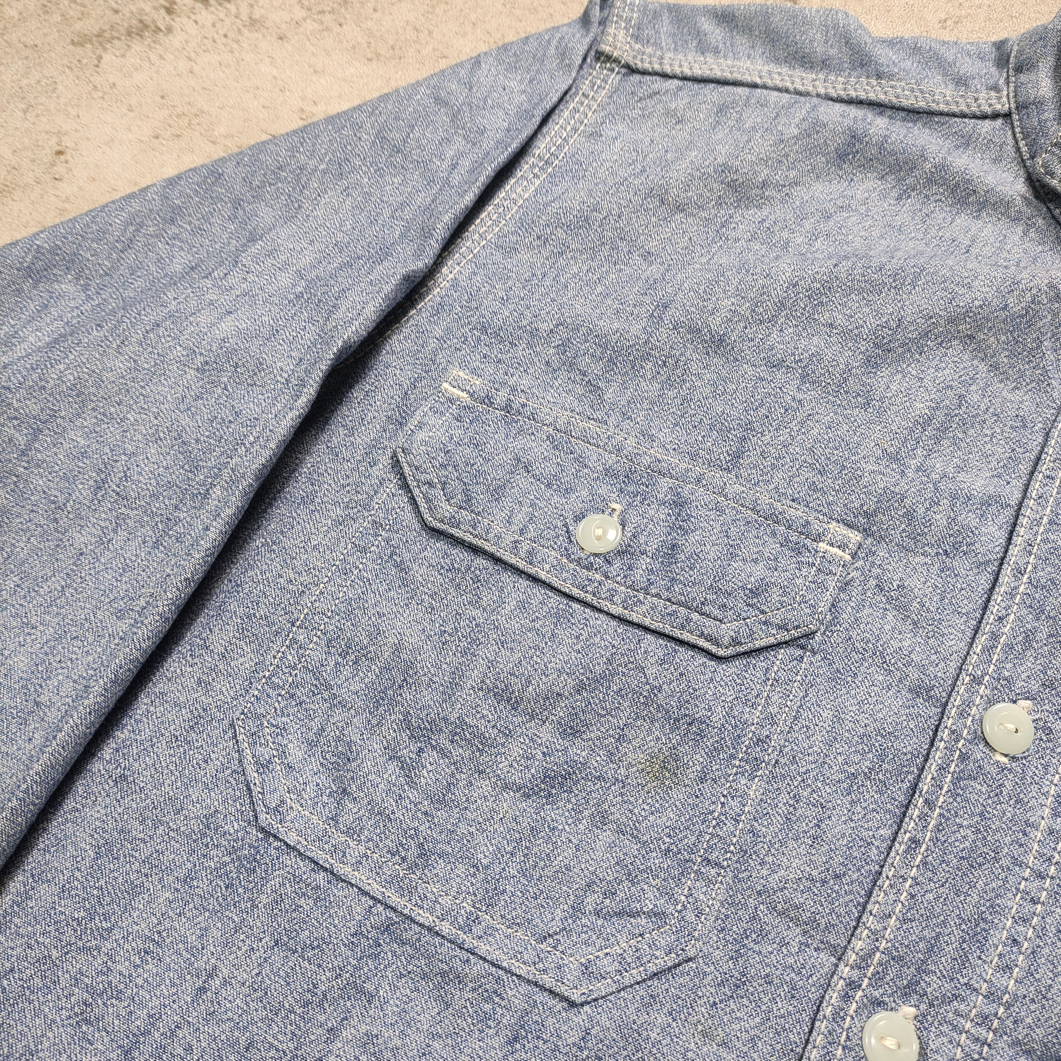 Momotaro Jeans Momotaro Chambray Shirt — Japan Made Size US M / EU 48-50 / 2 - 11 Thumbnail