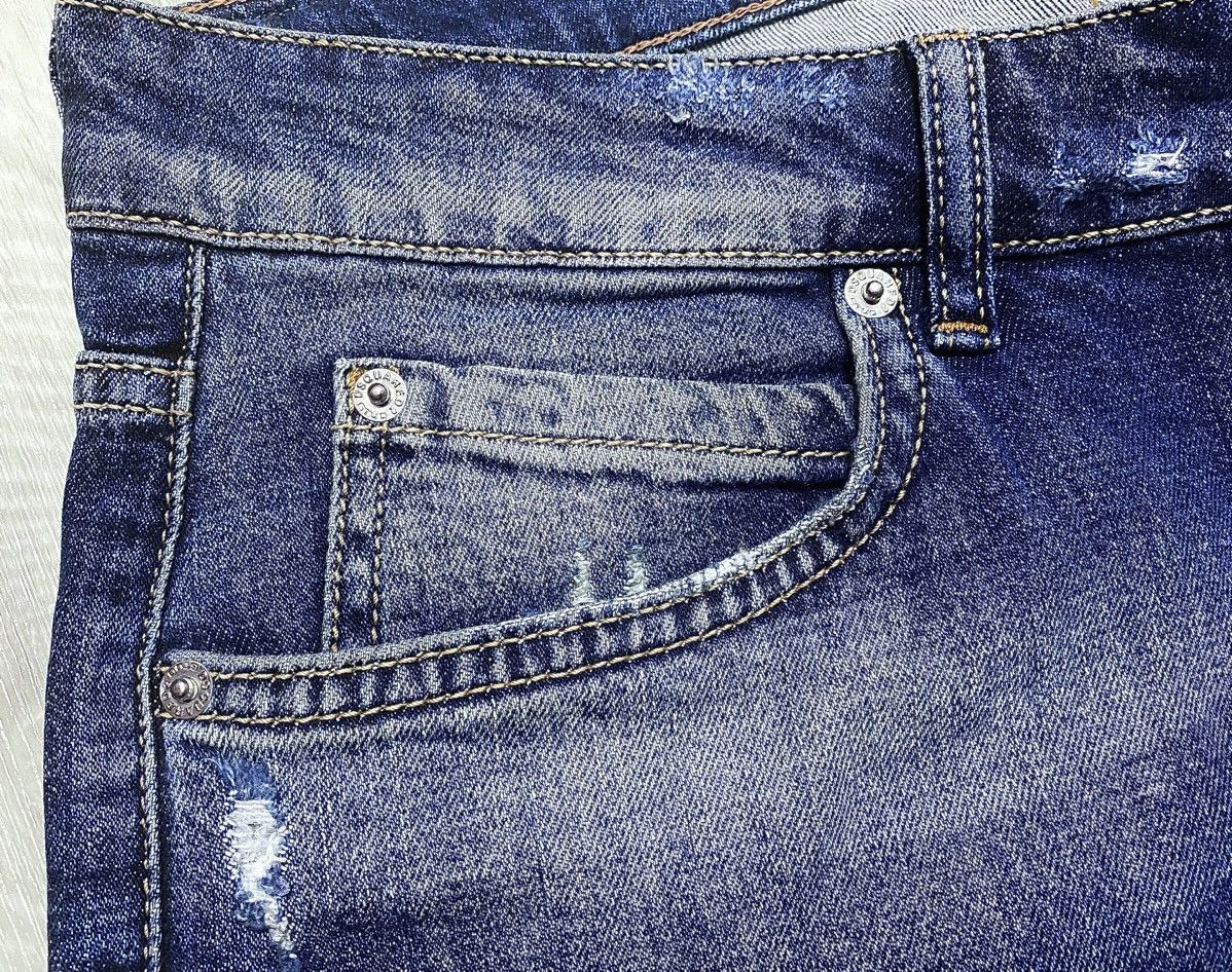 Dsquared2 Dsquared2 Distressed Washed Torn Denim Jeans Big Leather Tag Size US 38 / EU 54 - 20 Thumbnail