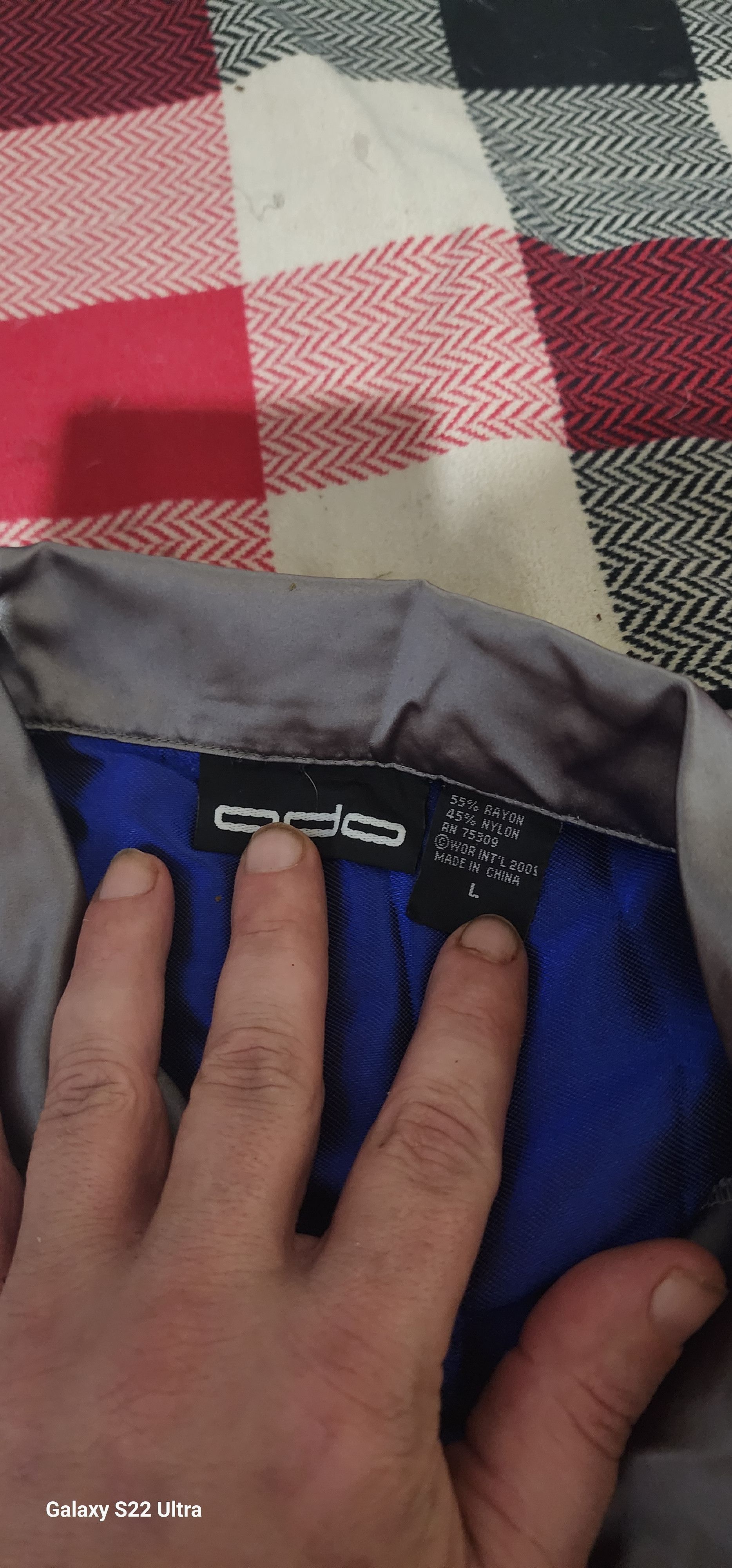 Other Silver Satin Odo Shirt with Blue Dragon Embroidery Size US L / EU 52-54 / 3 - 2 Thumbnail