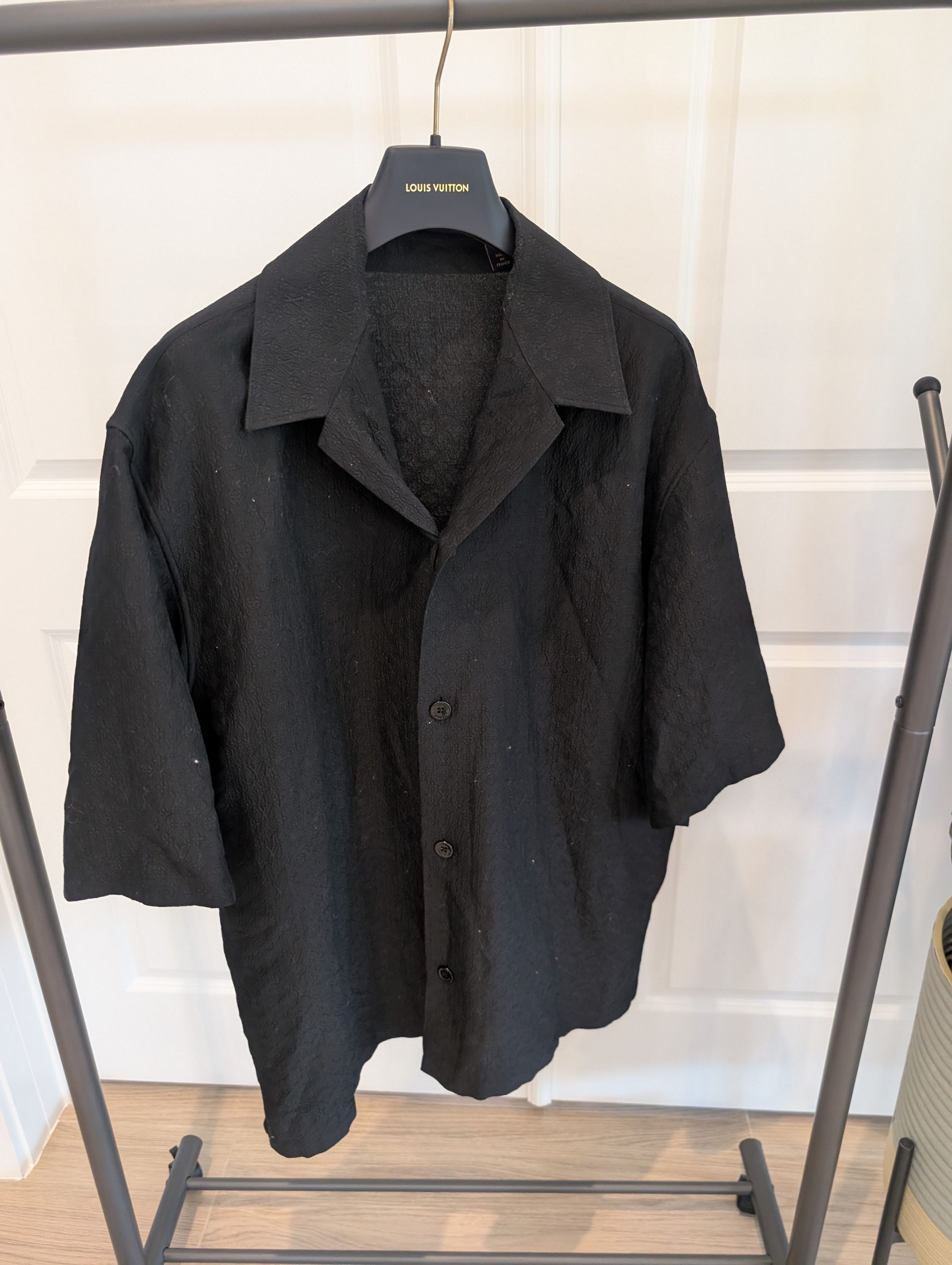 Louis Vuitton monogram engraved button shirt