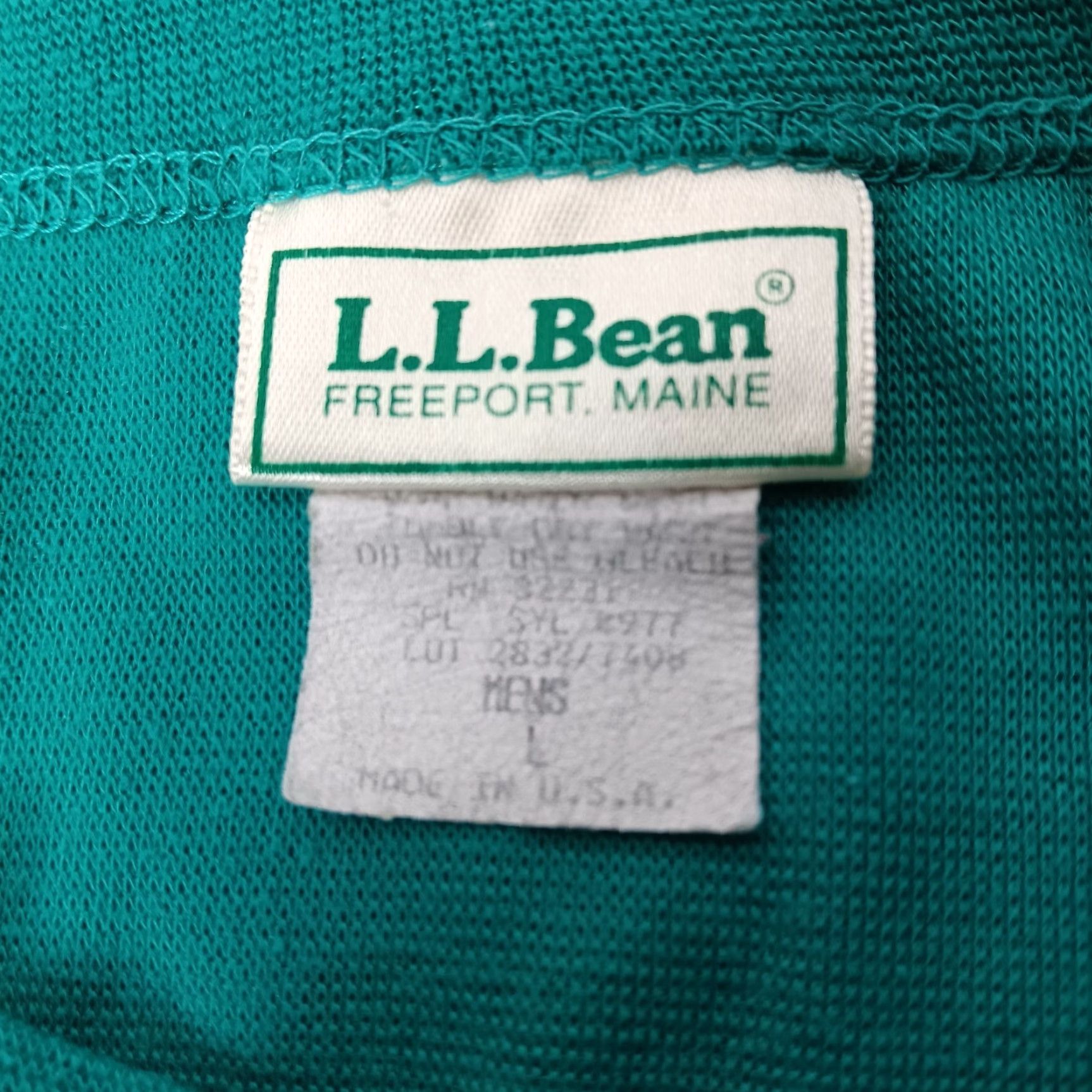 Vintage VINTAGE L.L. Bean Baselayer Shirt Men Large Green Long Sleeve Polyester Lycra USA Size US L / EU 52-54 / 3 - 4 Thumbnail