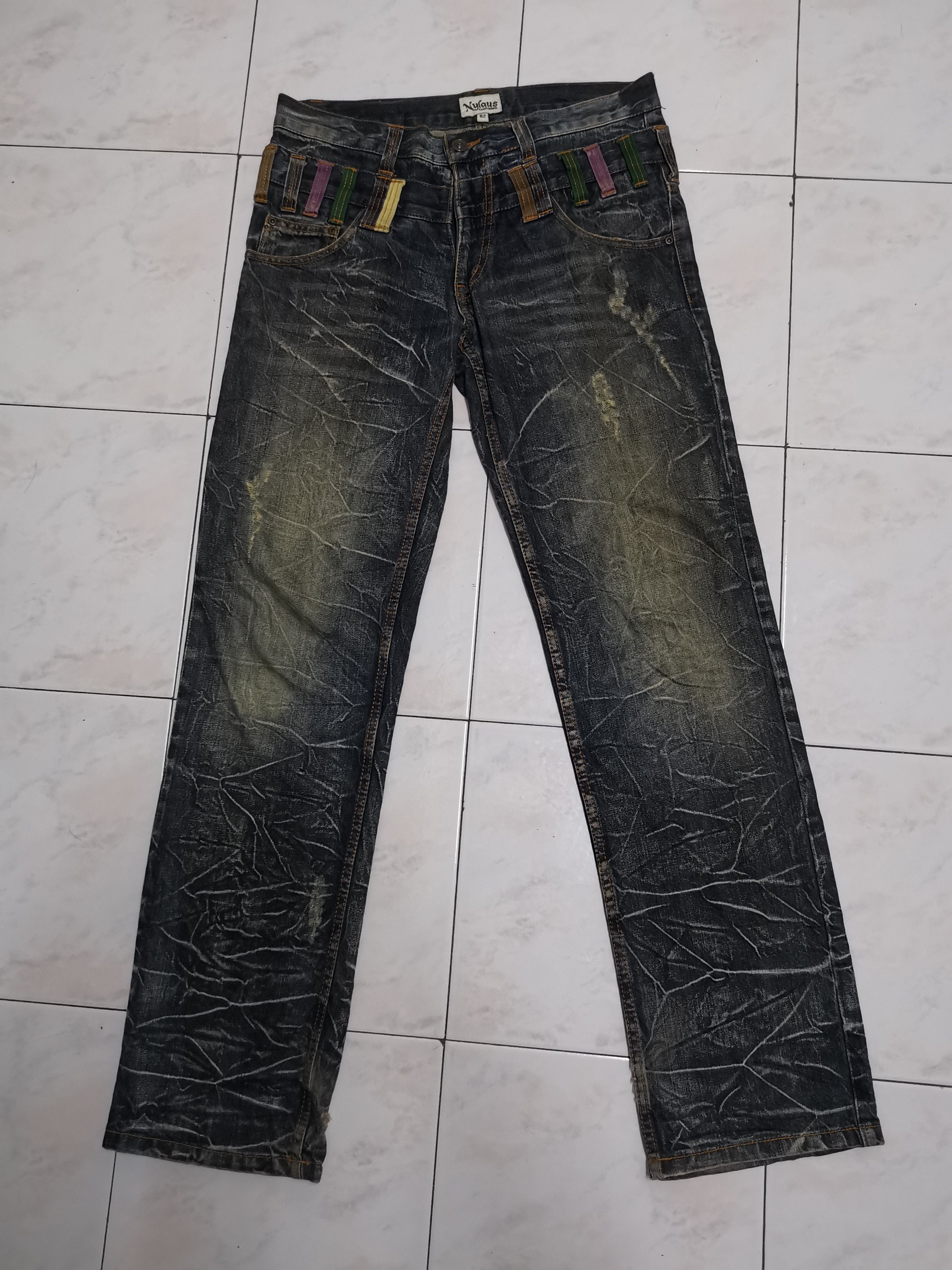 Tornado Mart Nylaus rare nice design double waist jeans Size US 32 / EU 48 - 1 Thumbnail