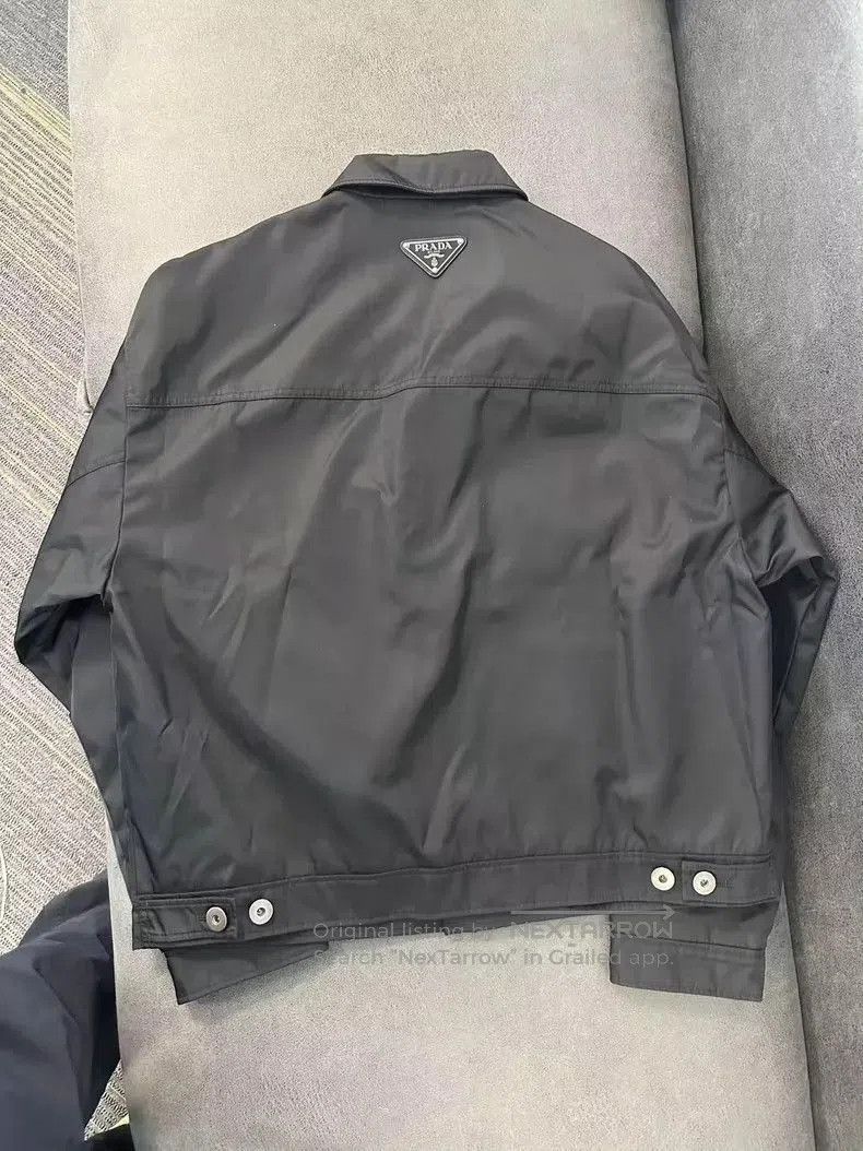 Prada PRADA Men's Black Jacket with Triangle Logo. Size US XL / EU 56 / 4 - 2 Thumbnail