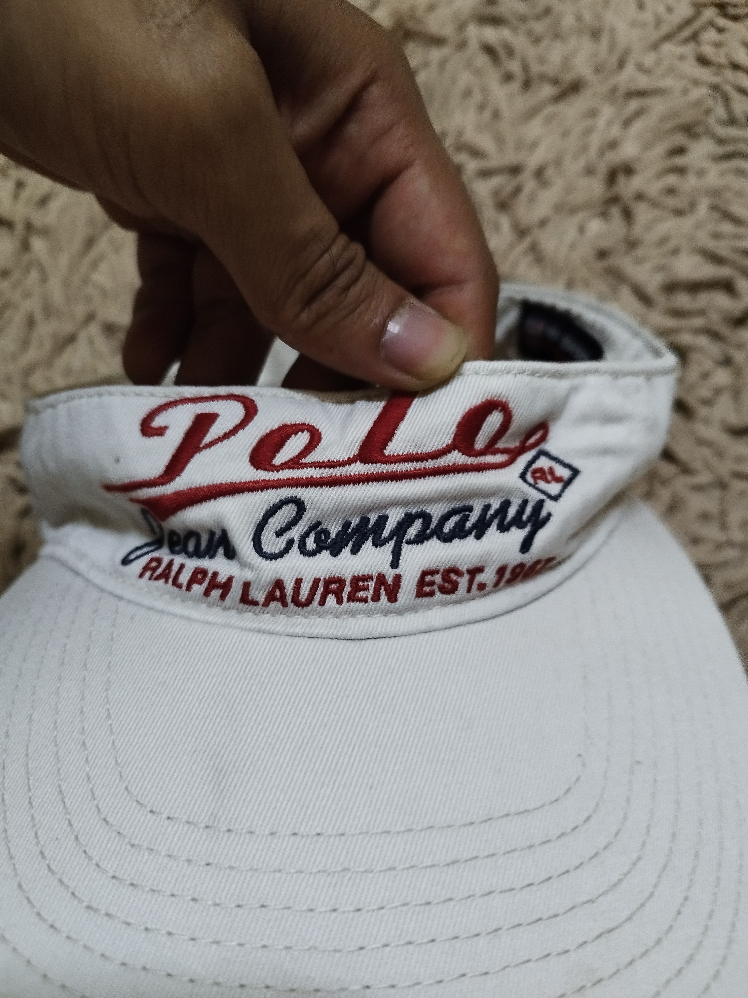 Polo Ralph Lauren × RRL Ralph Lauren Vintage Polo Jeans Co. Ralph Lauren Visor Hat Size ONE SIZE - 4 Thumbnail
