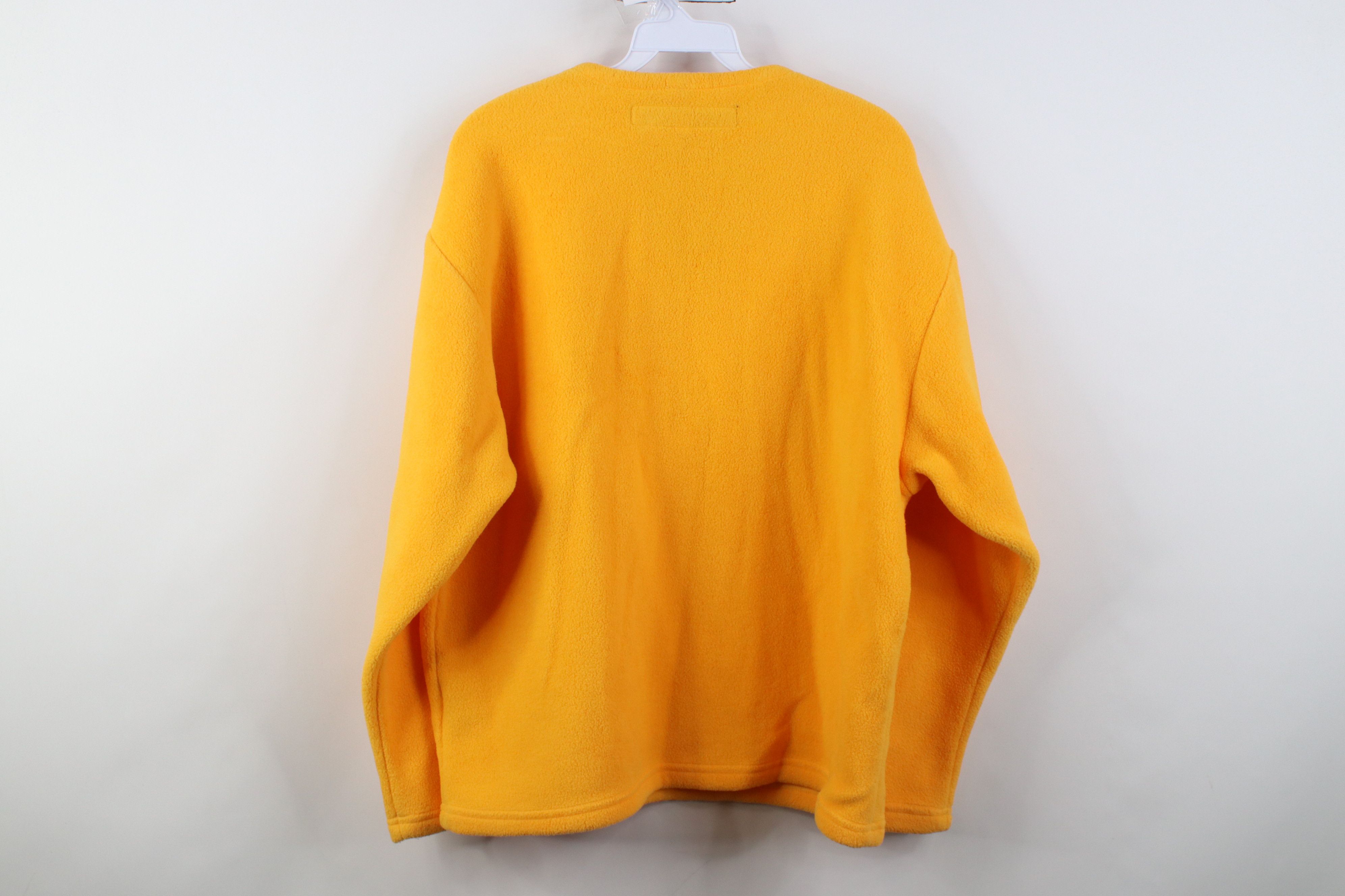 Vintage Vintage 90s Streetwear Fleece V-Neck Sweater Yellow USA Size US S / EU 44-46 / 1 - 10 Thumbnail