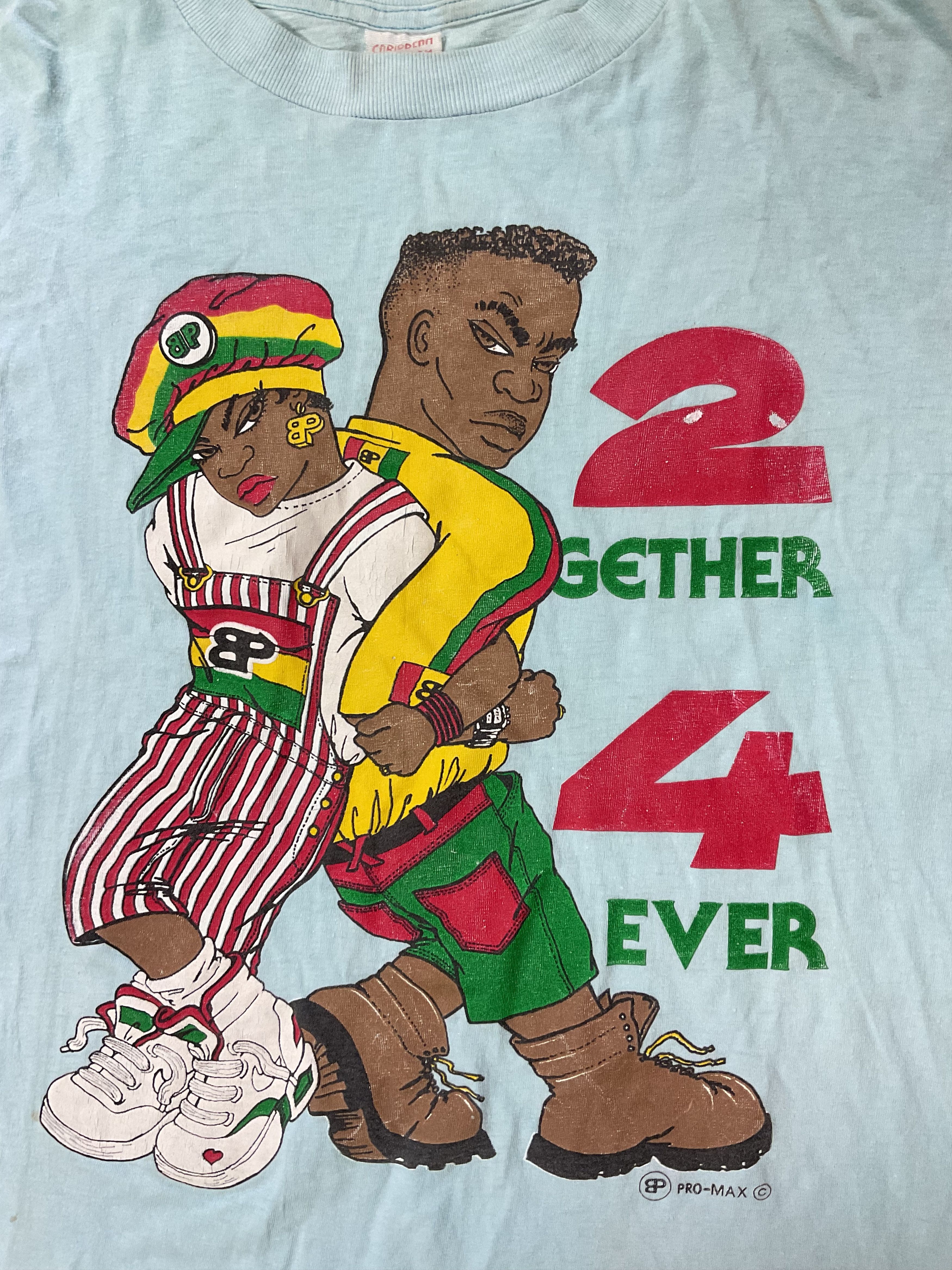 Rap Tees Vintage 90s 2GETHER 4EVER Black Power Hip Hop Rap T-Shirt Size US M / EU 48-50 / 2 - 3 Thumbnail