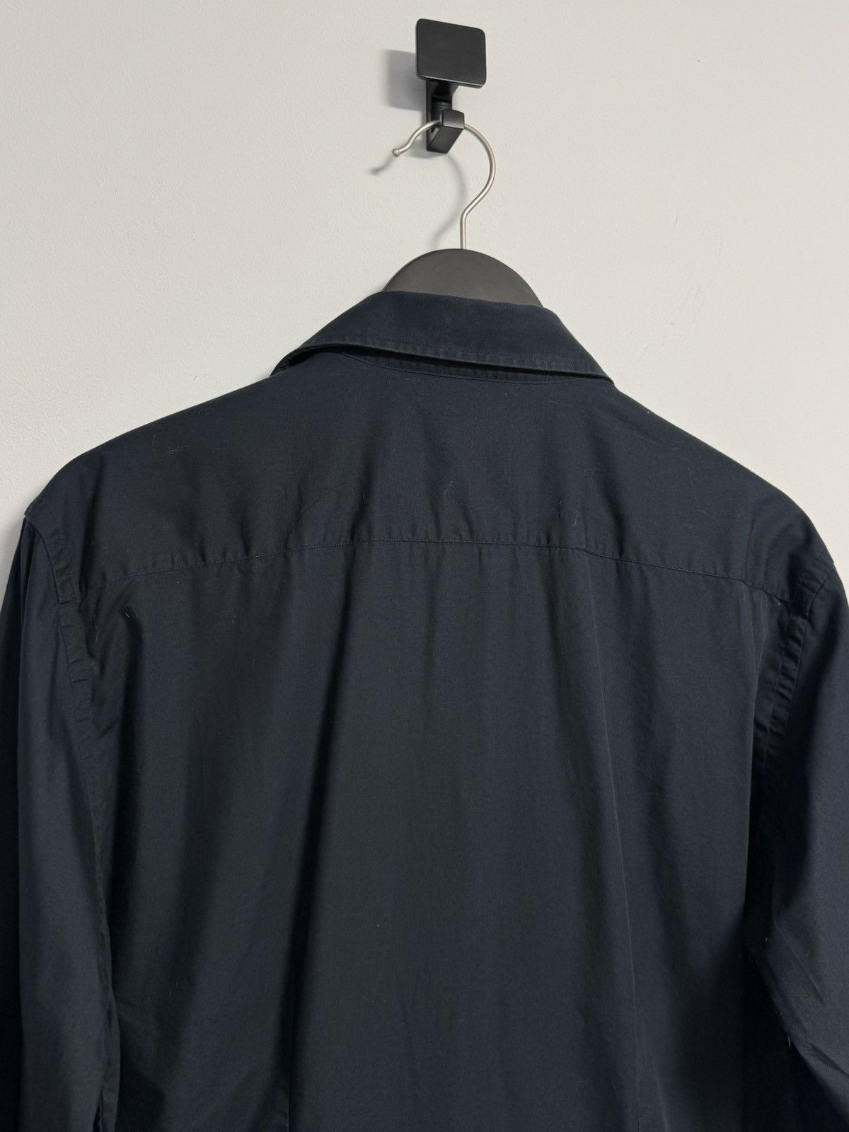 Versace Classic Button Up Shirt Luxury Dark Blue