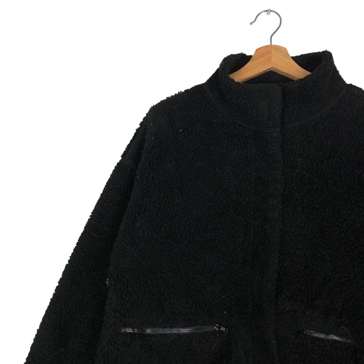 Japanese Brand 🔥Rich Black Vintage Fleece Jacket GU Japan Issey Miyake Size US XL / EU 56 / 4 - 7 Thumbnail