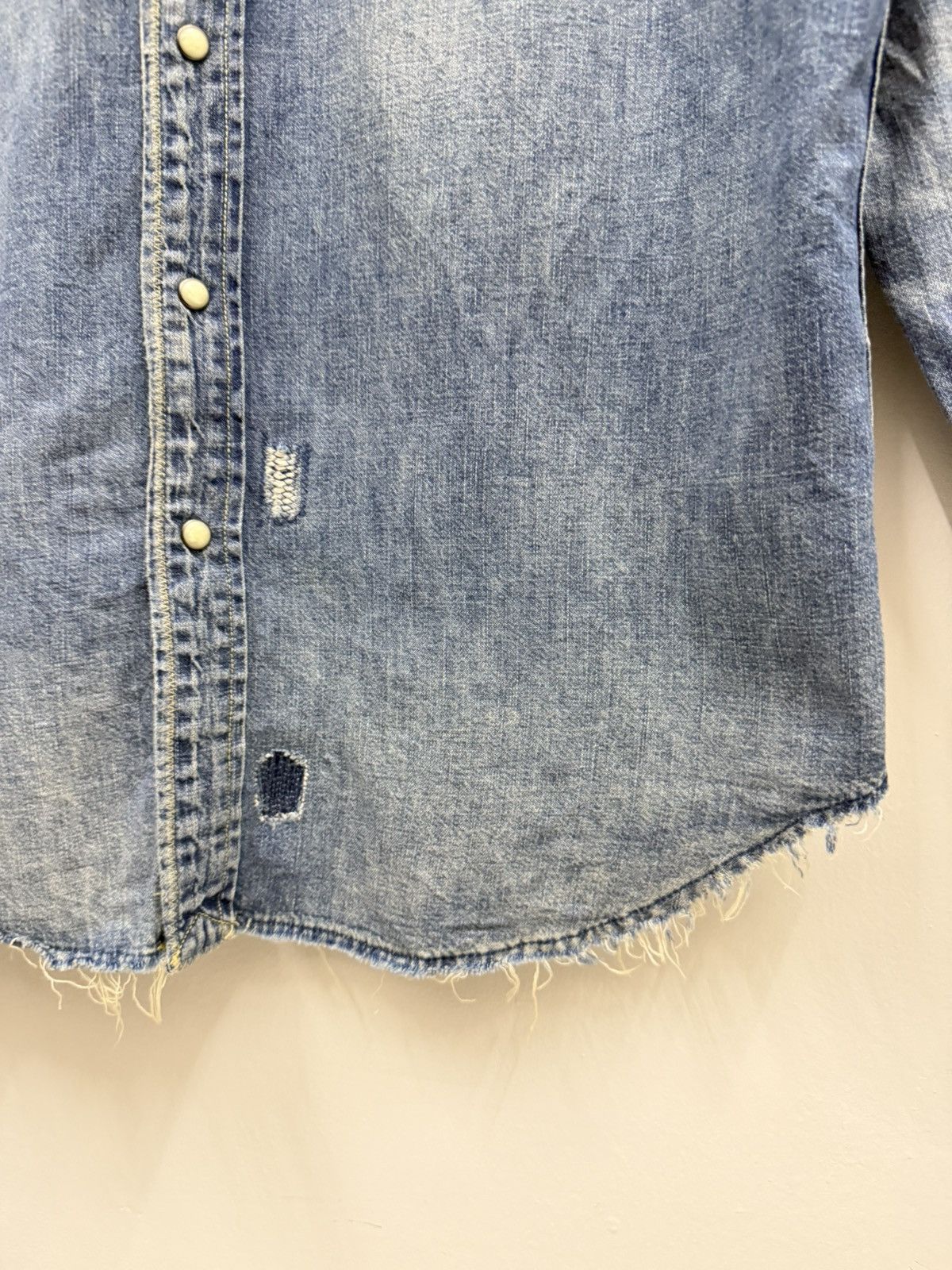 RRL Ralph Lauren Ralph Lauren RRL Distressed Cowboy Shirt Size US L / EU 52-54 / 3 - 4 Thumbnail
